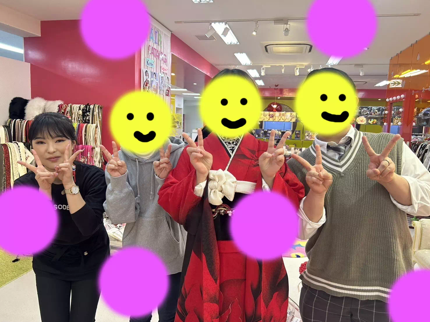 TAKAZEN神戸店　前撮り撮影会　イマドキ　カワイイ　コディネート　振袖　レンタル　袴　