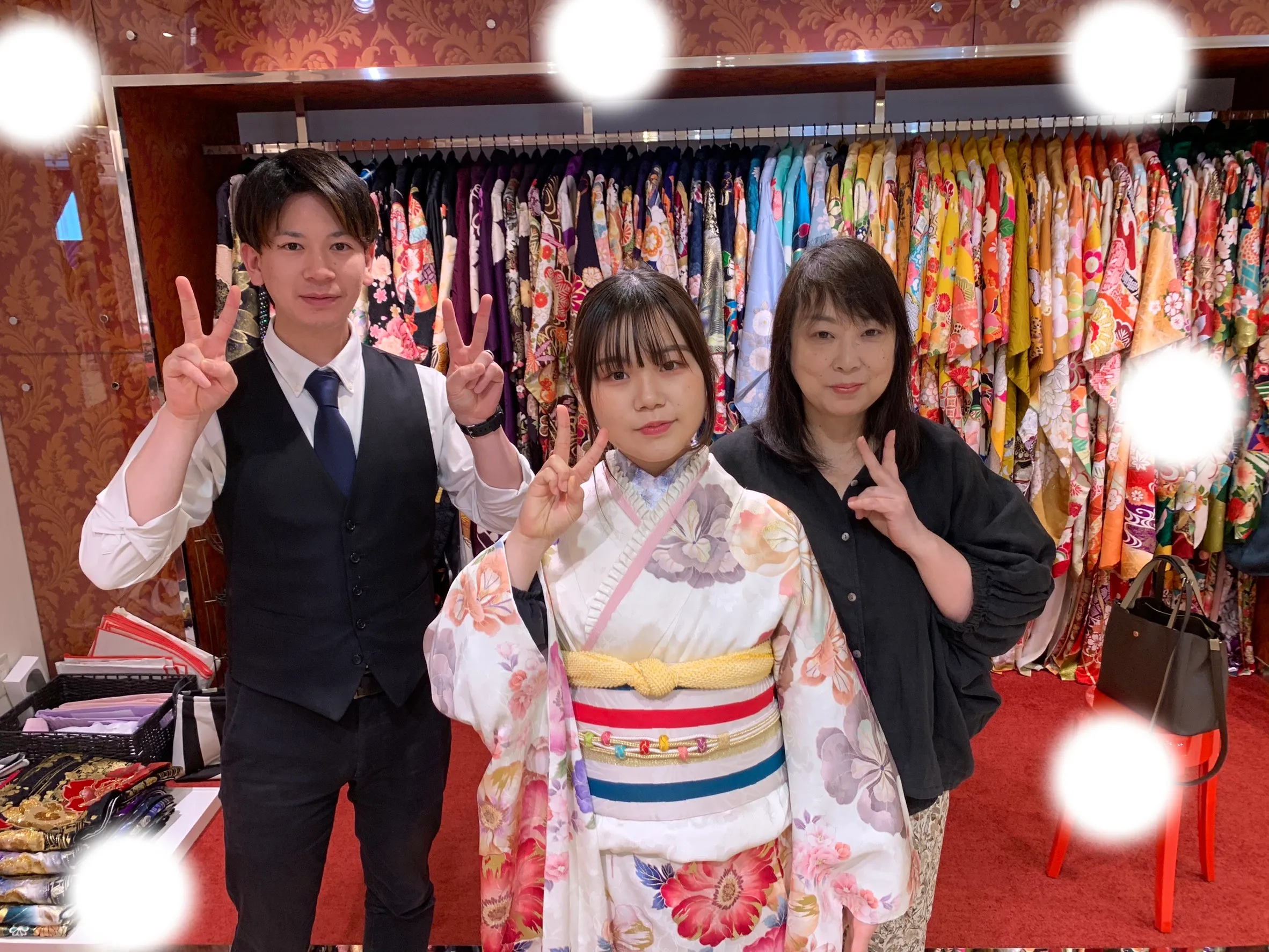 成人式　前撮り　梅田　袴　くすみカラー　かわいい　イマドキ　淡色　古典　タカゼン　撮影
