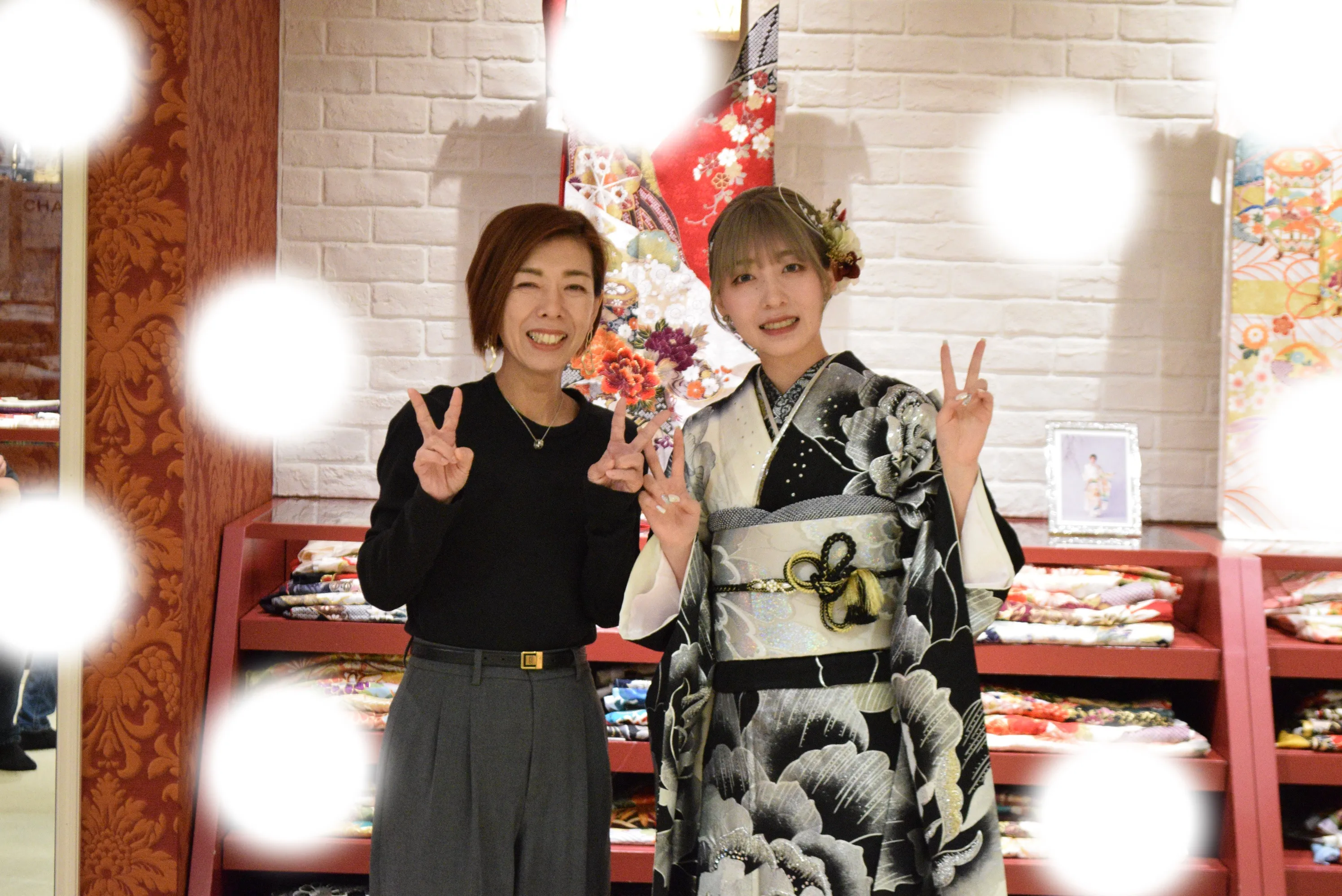 成人式　前撮り　梅田　袴　くすみカラー　かわいい　イマドキ　淡色　古典　タカゼン　撮影