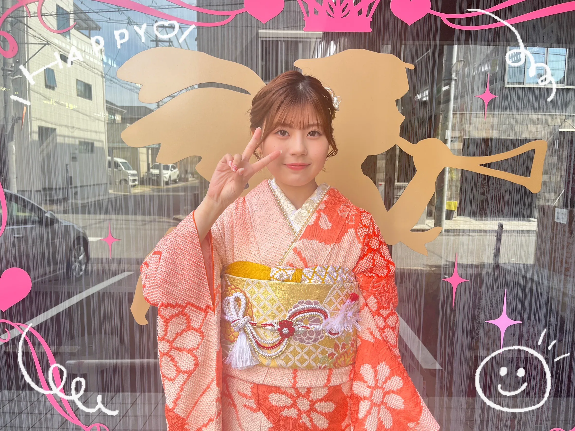 振袖　レンタル　奈良　振袖安い　可愛い　持ち込み　古典　赤　朱色　白　華やか