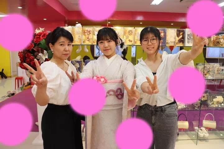 TAKAZEN神戸店　前撮り撮影会　イマドキ　カワイイ　コディネート　振袖　レンタル　袴　