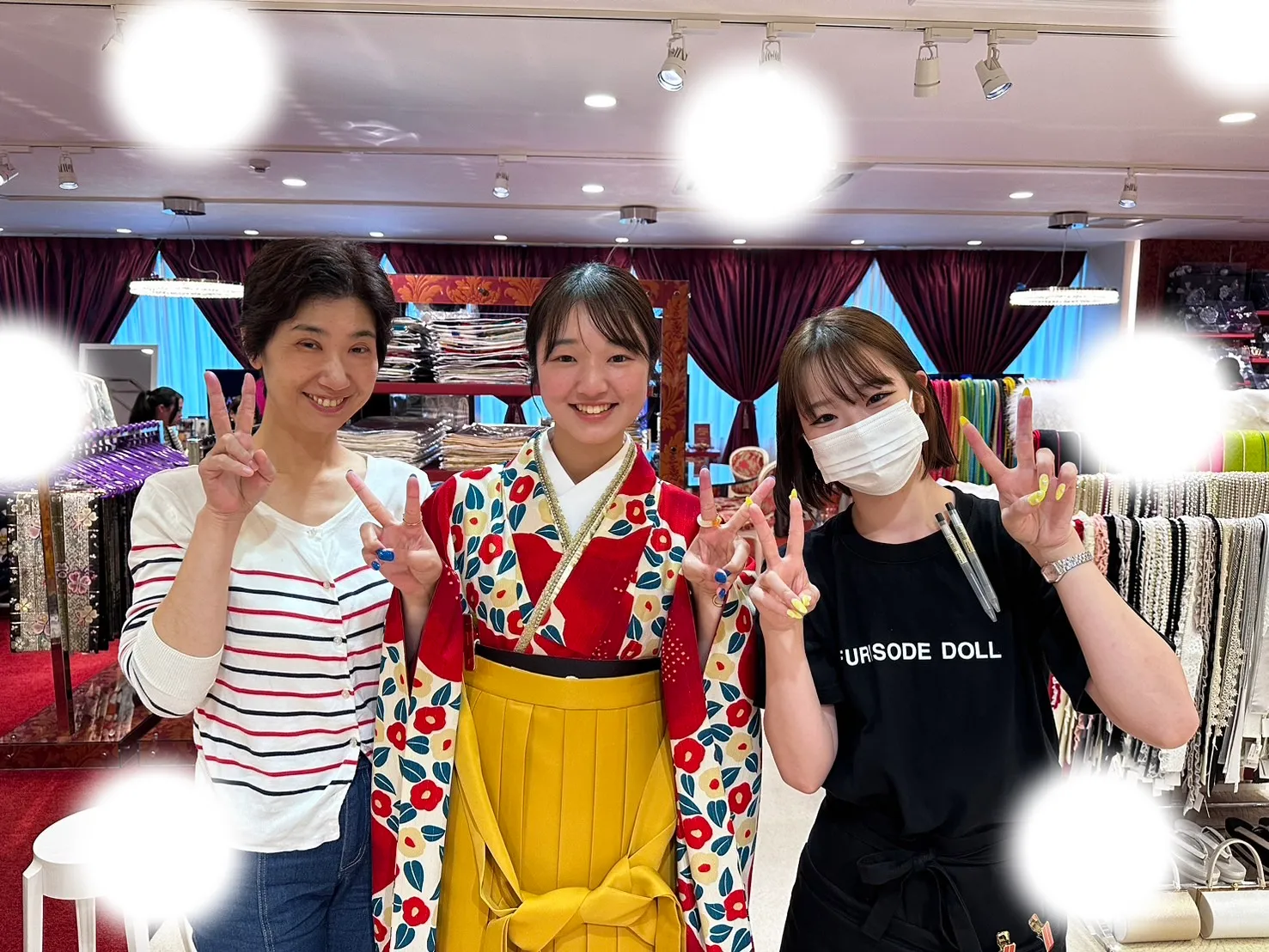 振袖レンタル　袴レンタル　くすみカラー　新作　イマドキ　白　キラキラ　前撮り撮影会　かわいい　レトロ