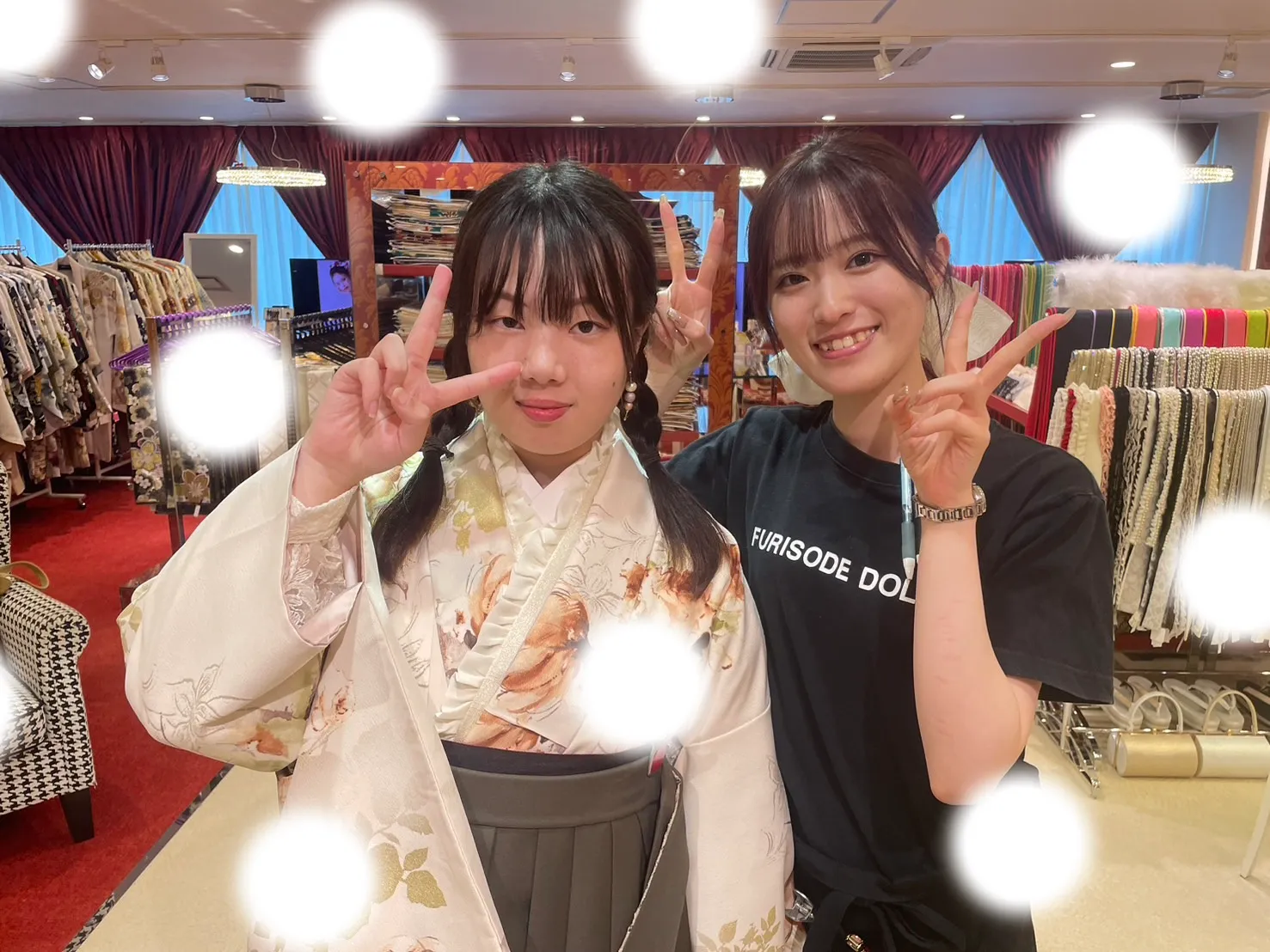 袴　卒業式　TAKAZEN梅田本店　くすみカラー　カーキ　カワイイ