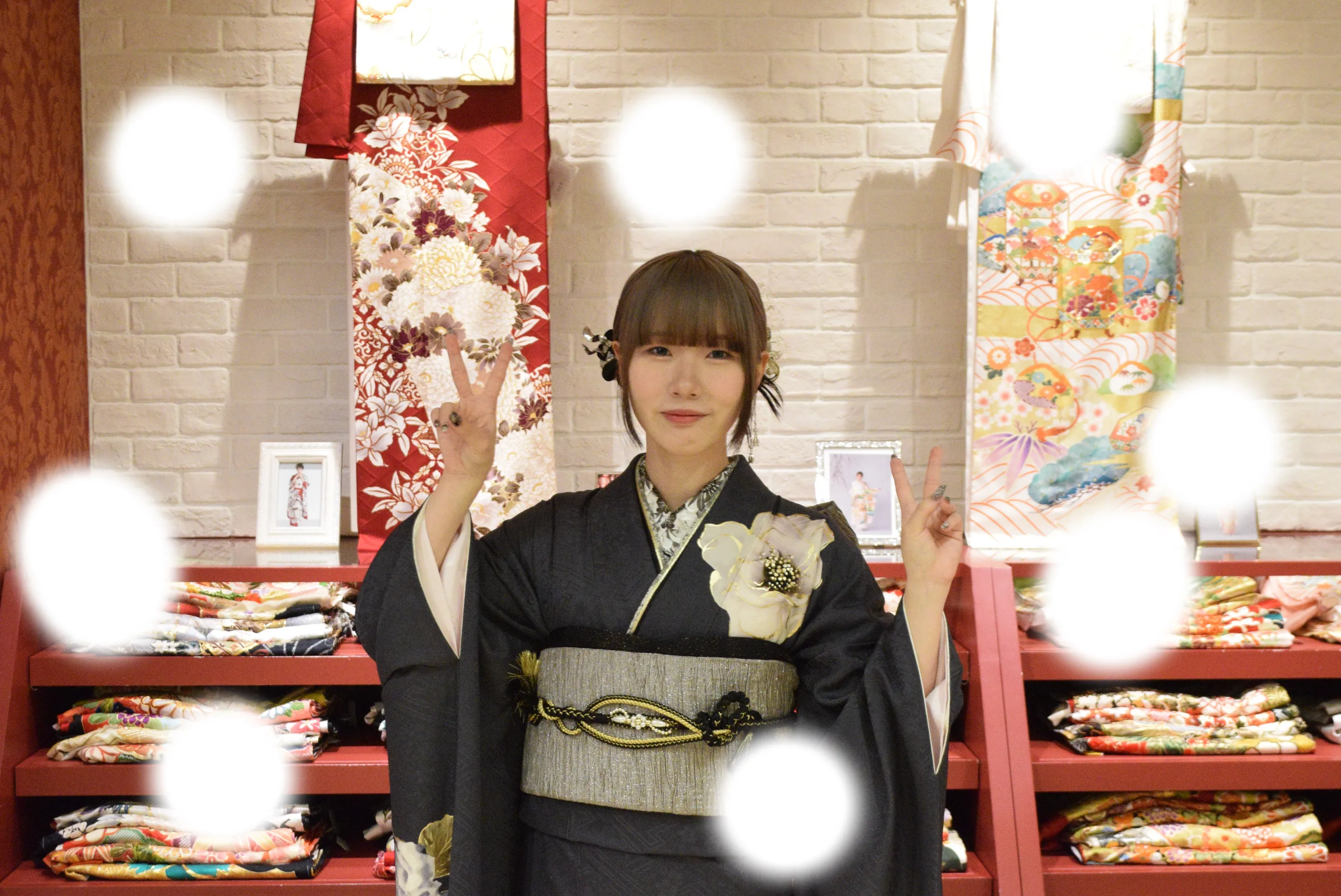 成人式　前撮り　梅田　袴　くすみカラー　かわいい　イマドキ　淡色　古典　タカゼン　撮影