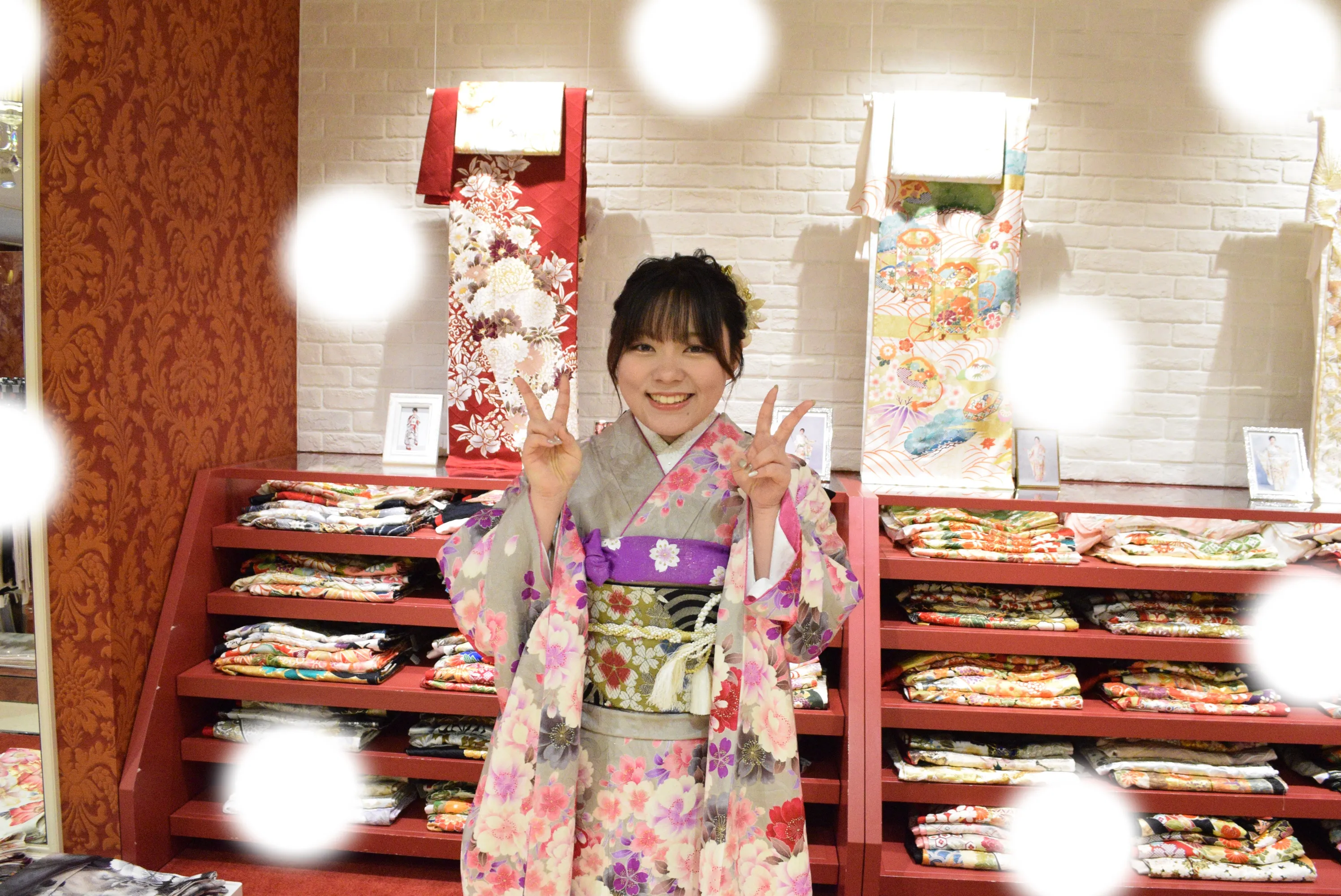 成人式　前撮り　梅田　袴　くすみカラー　かわいい　イマドキ　淡色　古典　タカゼン　撮影