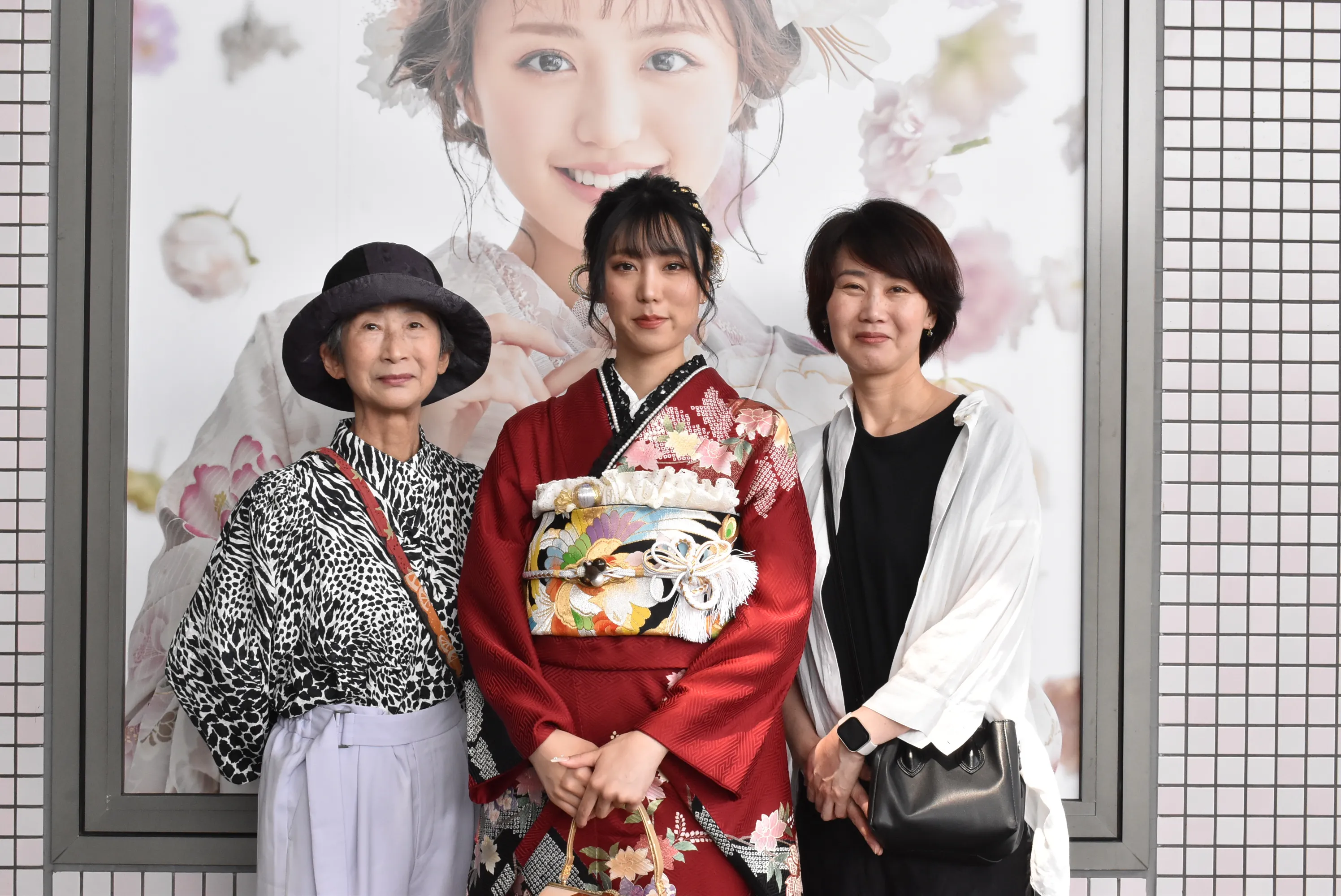振袖　前撮り撮影会　TAKAZEN堺店　赤　上品　綺麗