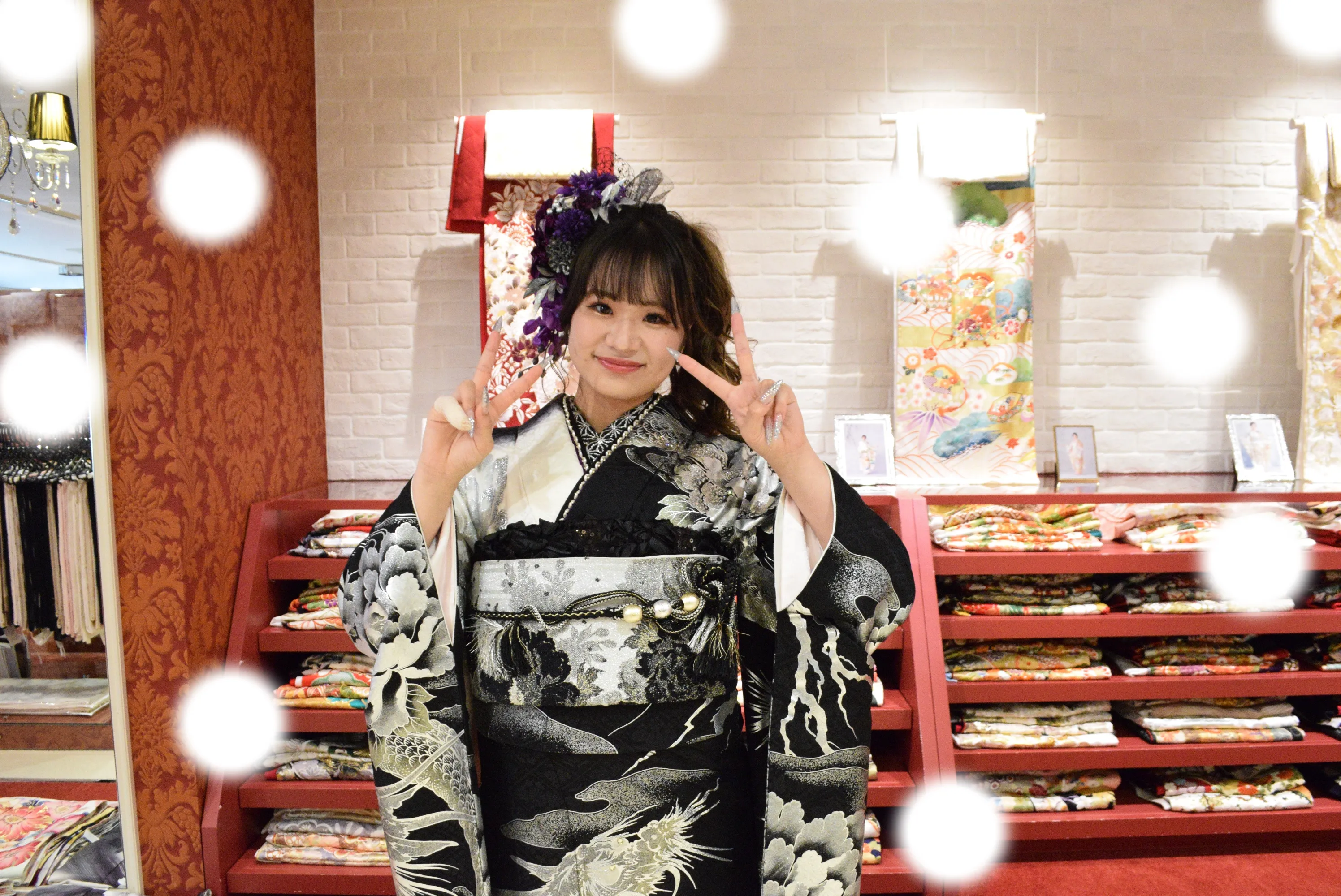 成人式　前撮り　梅田　袴　くすみカラー　かわいい　イマドキ　淡色　古典　タカゼン　撮影
