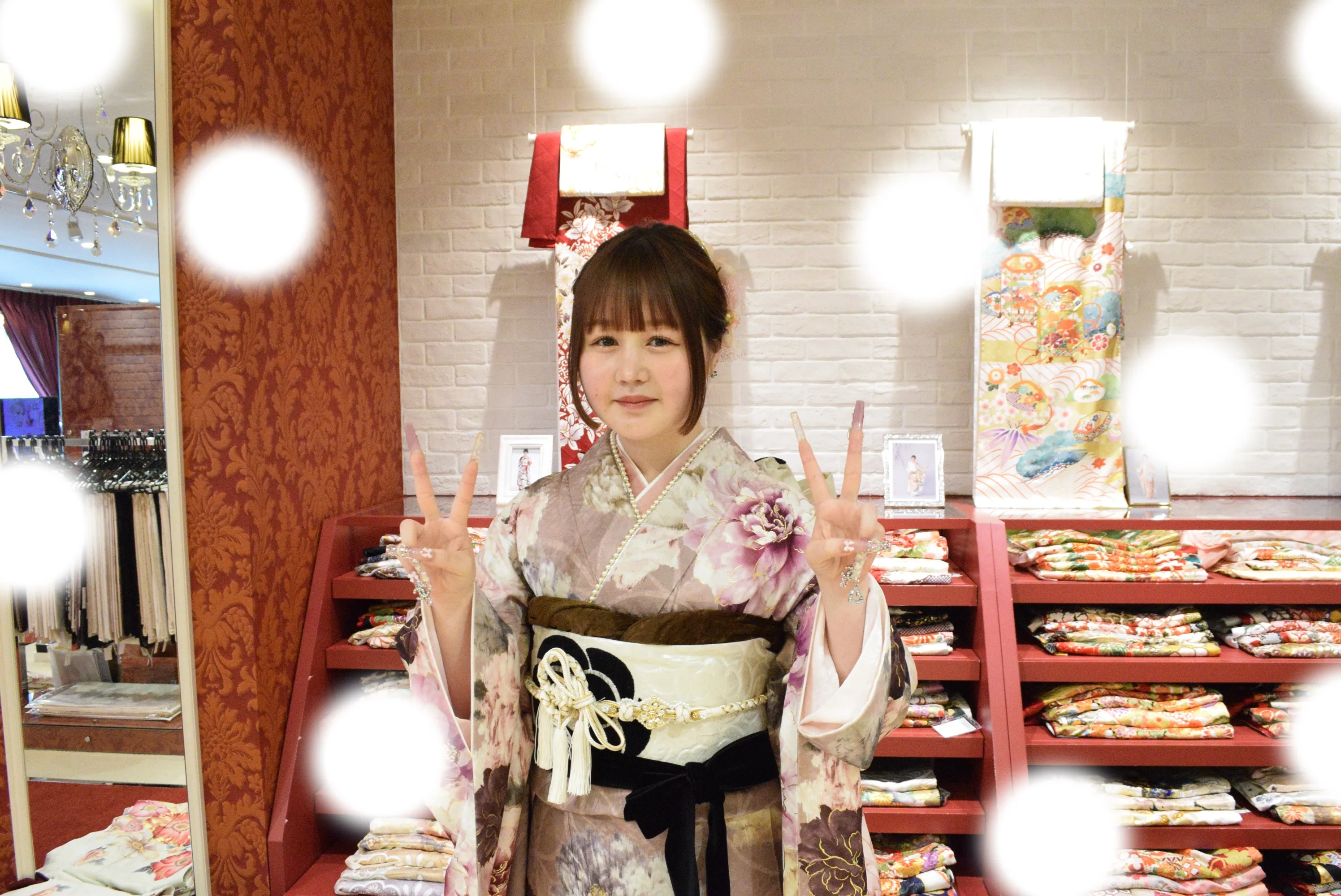 成人式　前撮り　梅田　袴　くすみカラー　かわいい　イマドキ　淡色　古典　タカゼン　撮影