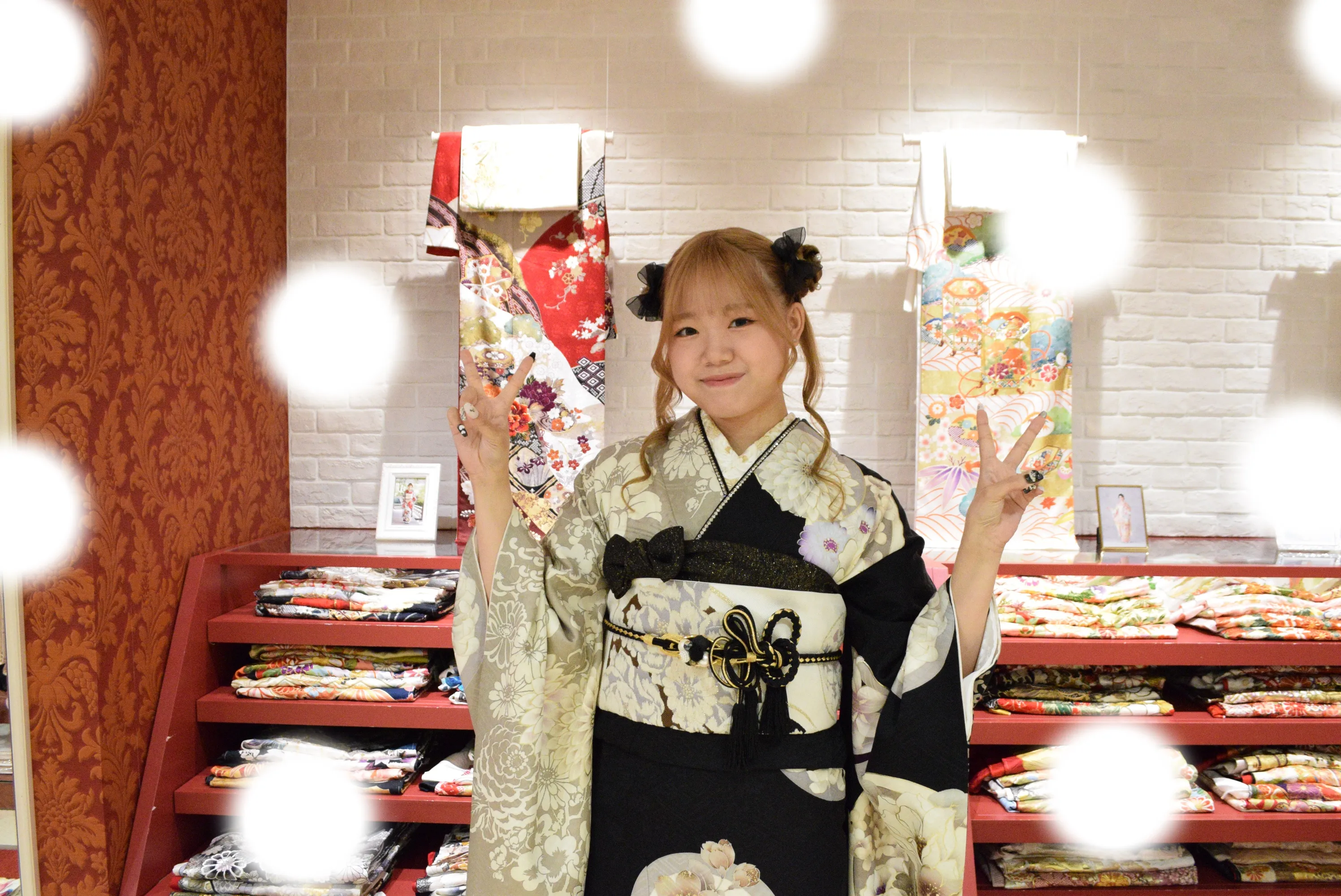 成人式　前撮り　梅田　袴　くすみカラー　かわいい　イマドキ　淡色　古典　タカゼン　撮影