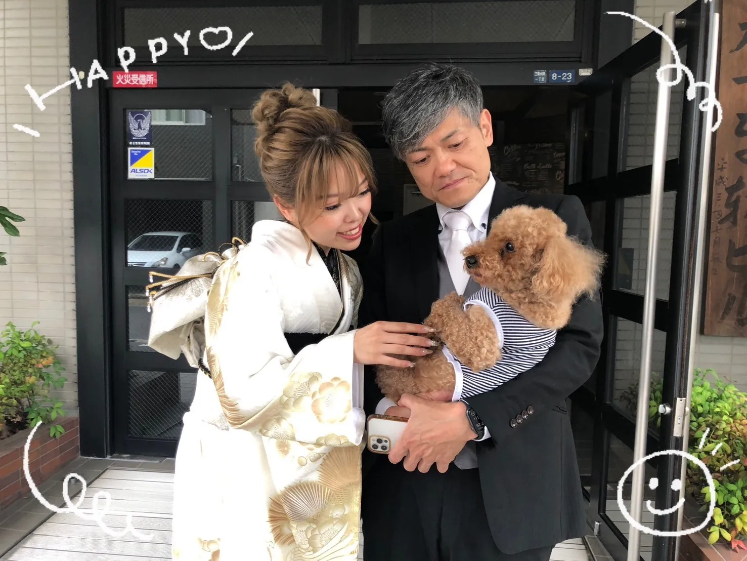 振袖　レンタル　奈良　前撮り　粋古典　白/金/ゴールド　鶴柄/針松　シック　かっこいい　大人っぽい　金彩