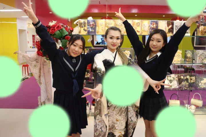 TAKAZEN神戸店　前撮り撮影会　イマドキ　カワイイ　コディネート　振袖　レンタル　袴　