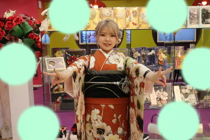 TAKAZEN神戸店　前撮り撮影会　イマドキ　カワイイ　コディネート　振袖　レンタル　袴　