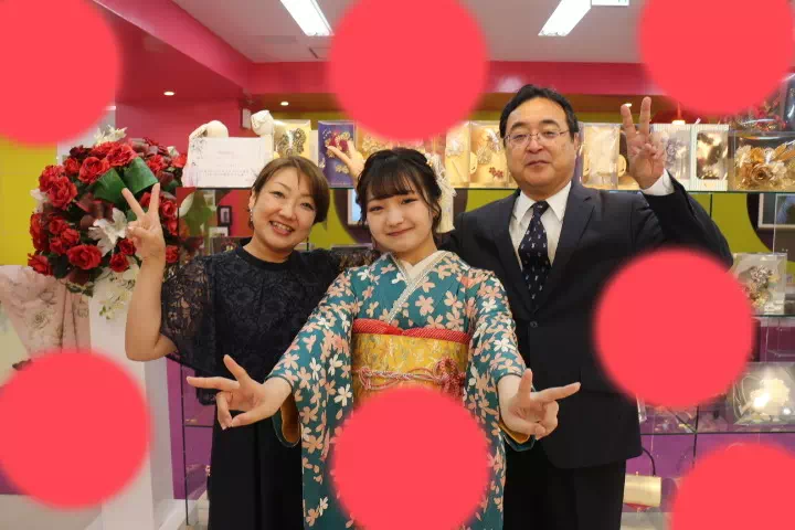 成人式　振袖　ママ振り　TAKAZEN神戸店　前撮り撮影会　イマドキ　カワイイ　コディネート　