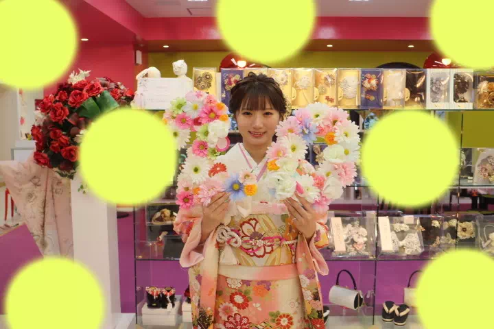 成人式　振袖　古典　　TAKAZEN神戸店　前撮り撮影会　イマドキ　カワイイ　コディネート　
