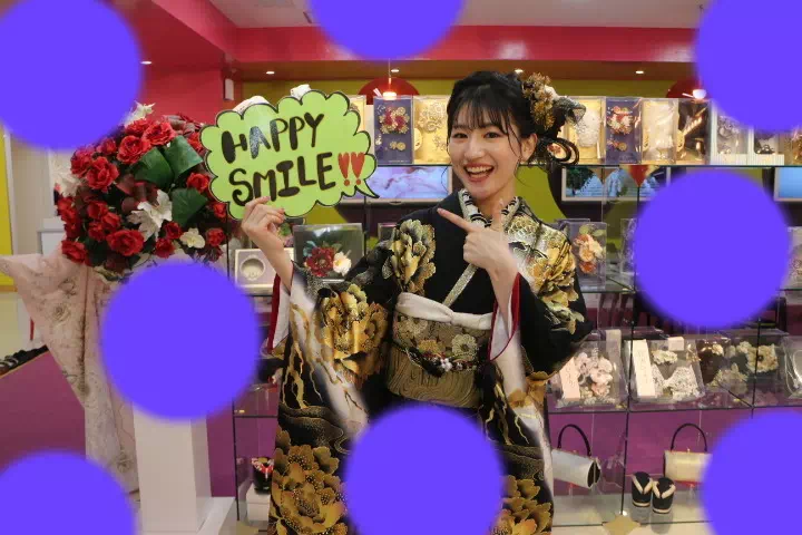 成人式　振袖　キラキラ　派手　龍　　TAKAZEN神戸店　前撮り撮影会　イマドキ　カワイイ　コディネート　