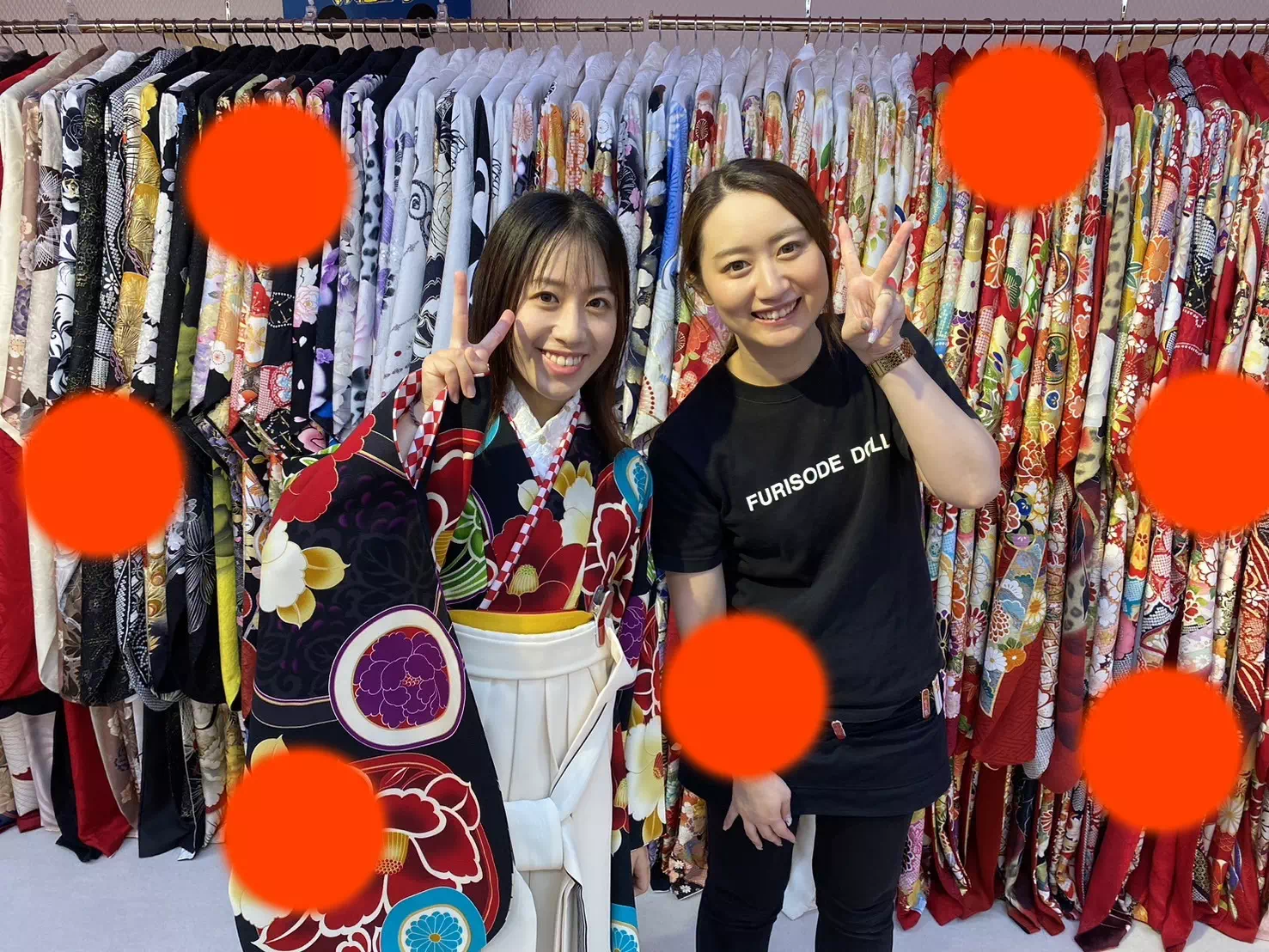 TAKAZEN神戸店　前撮り撮影会　イマドキ　カワイイ　コディネート　振袖　レンタル　袴　