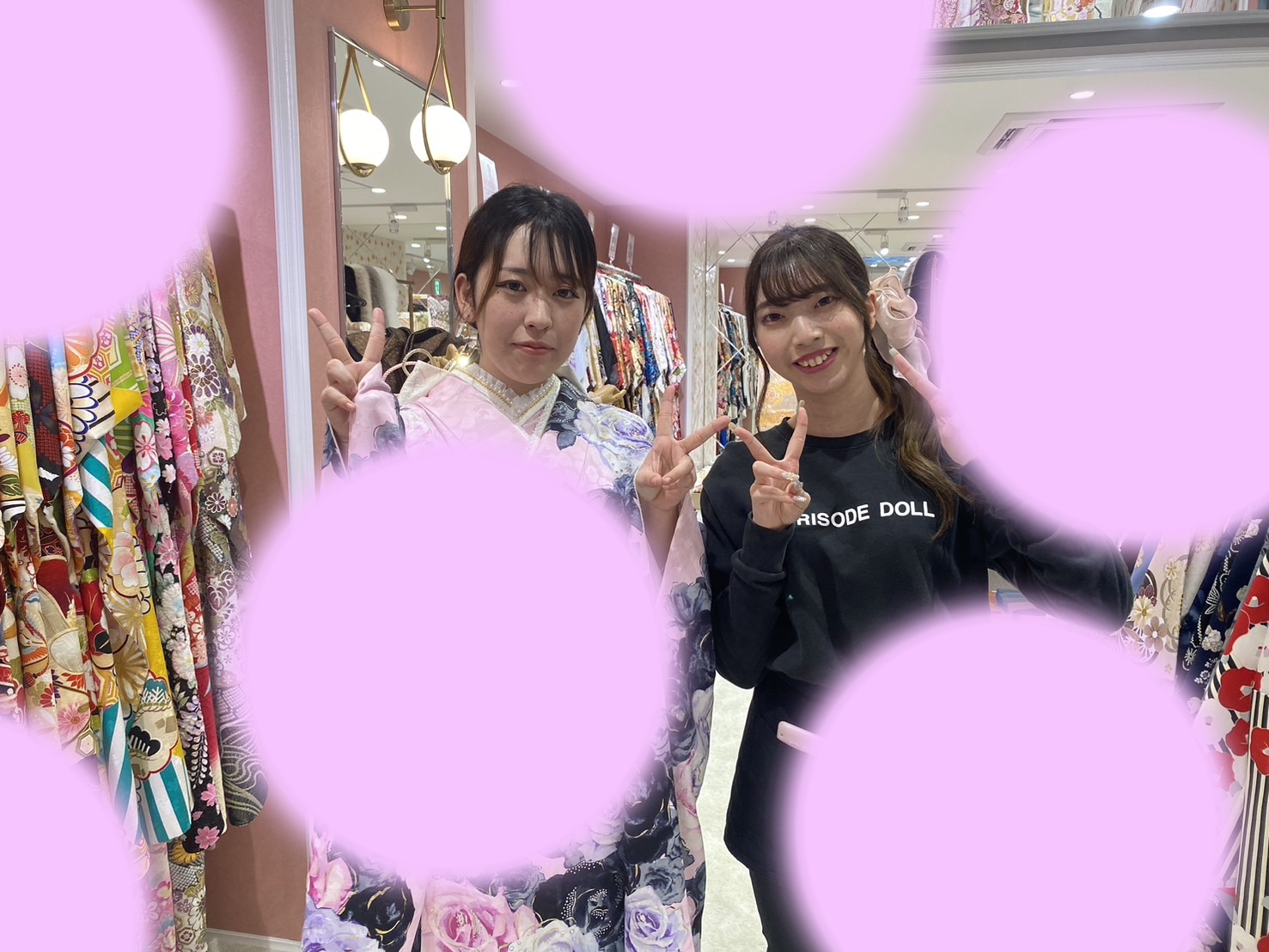 【TAKAZEN姫路店】♡23日 ピンク色のヘップバーンが甘め可愛いたつの市のお振袖レンタル姫ちゃん♡