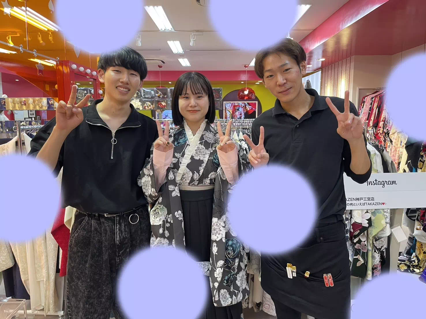 TAKAZEN神戸店　前撮り撮影会　イマドキ　カワイイ　コディネート　振袖　レンタル　袴　