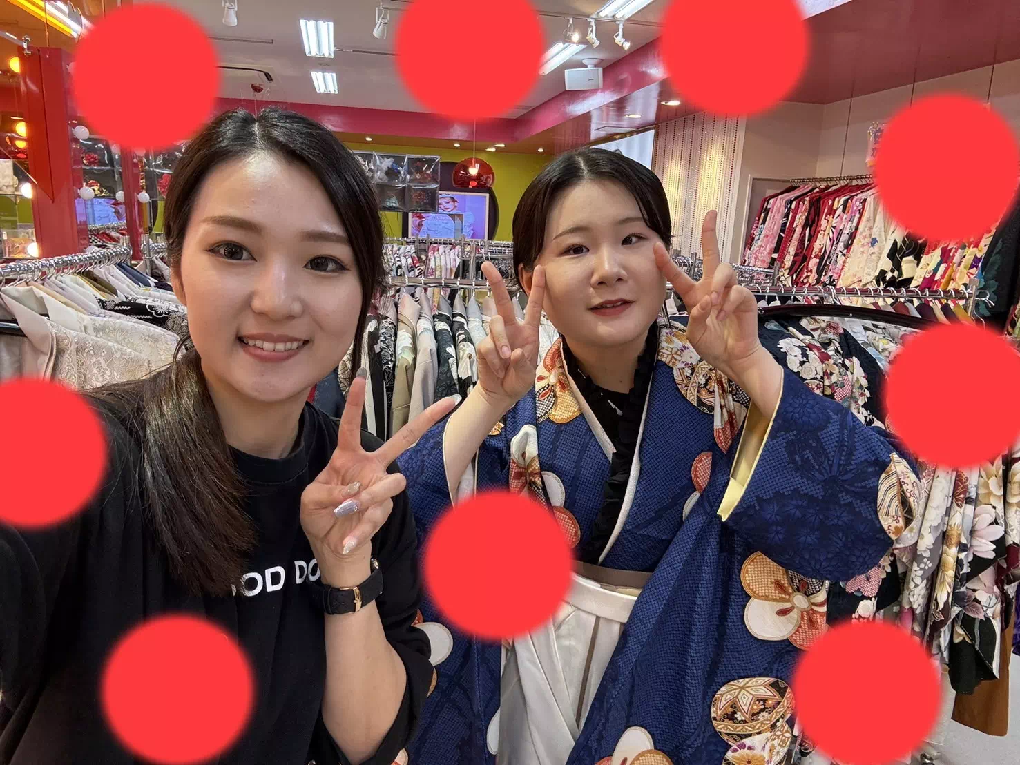 TAKAZEN 袴　レンタル　おしゃれ　イマドキ　レトロ　紺色　古典　　カワイイ