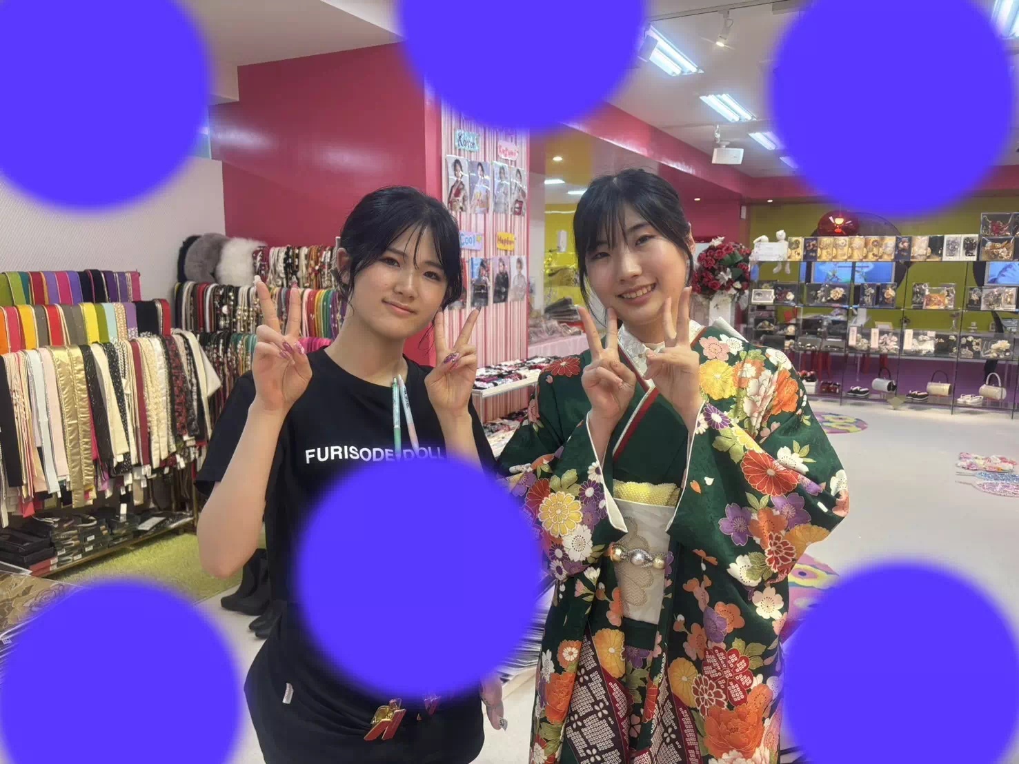 成人式　振袖　古典　　TAKAZEN神戸店　前撮り撮影会　イマドキ　カワイイ　コディネート　