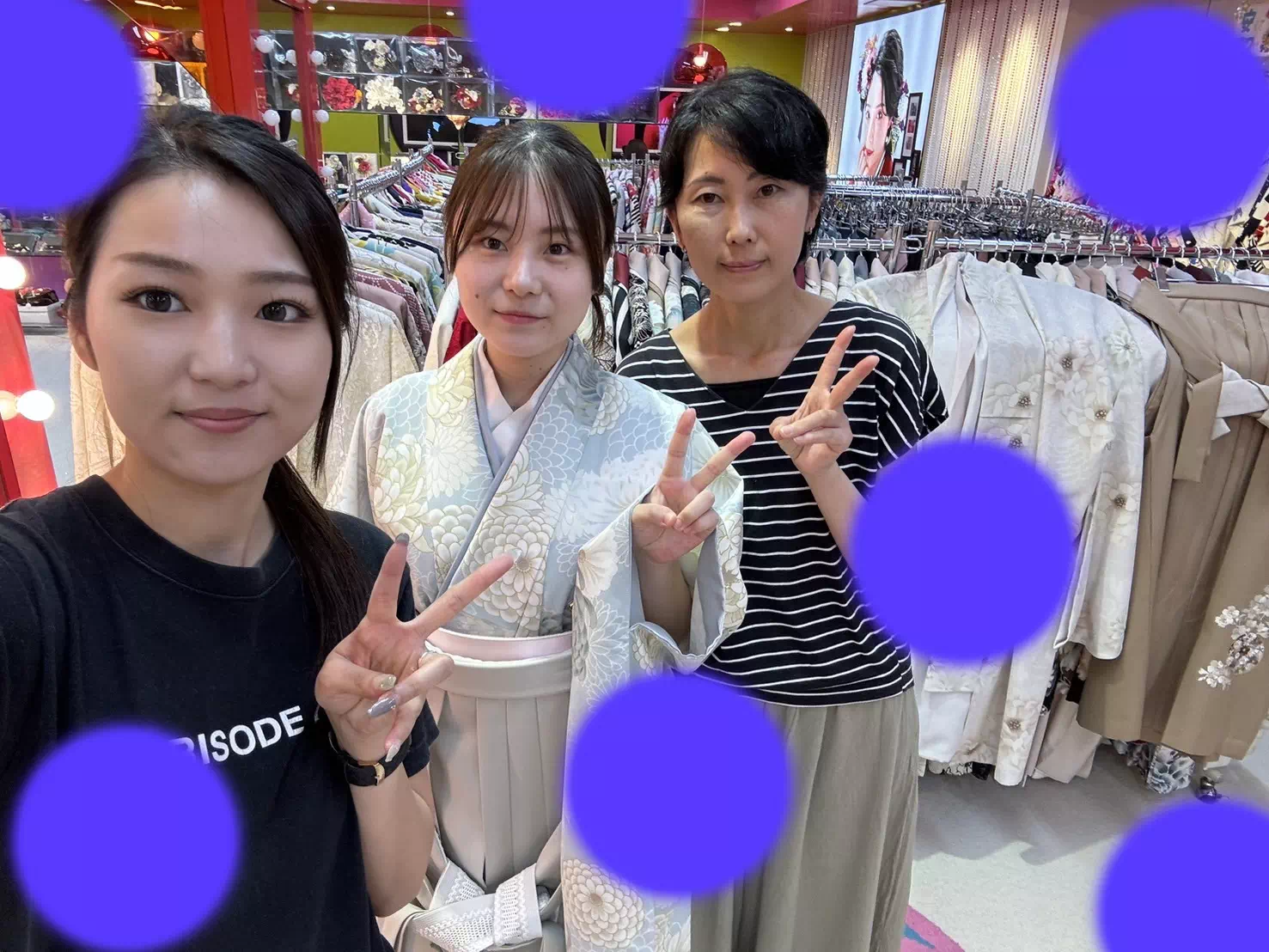 卒業式　袴　レンタル　かわいい　イマドキ　くすみカラー　TAKAZEN　神戸三宮店