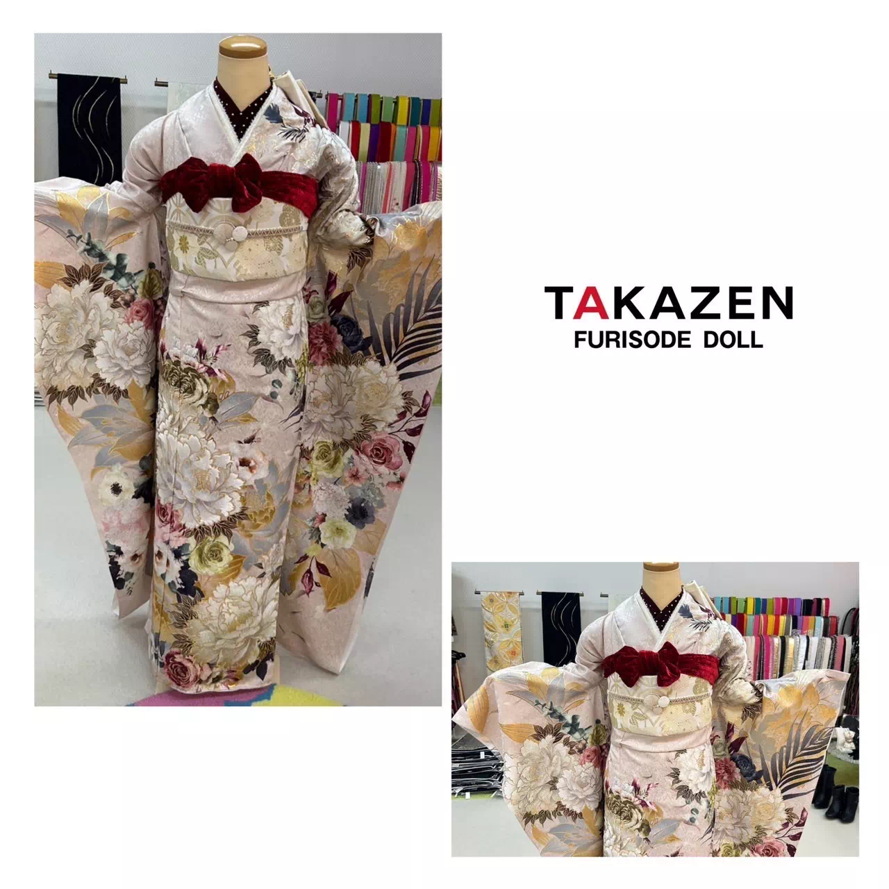 TAKAZEN神戸店　前撮り撮影会　イマドキ　カワイイ　振袖　レンタル　くすみ　