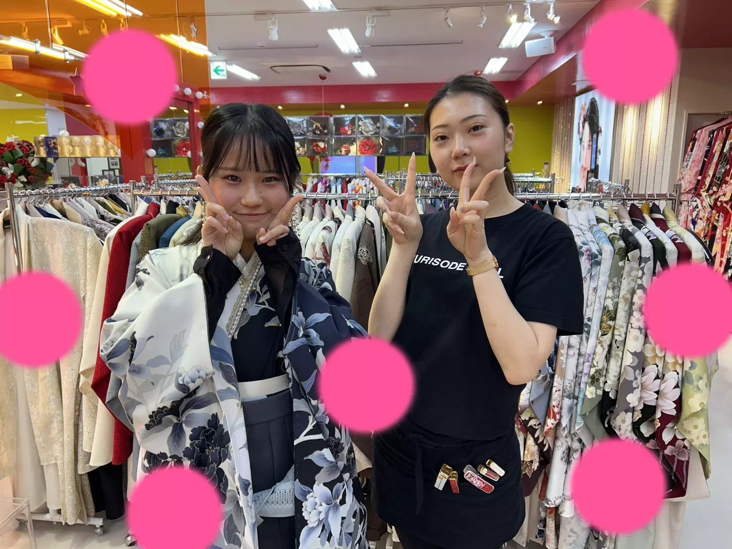TAKAZEN神戸店　前撮り撮影会　イマドキ　カワイイ　コディネート　振袖　レンタル　袴　