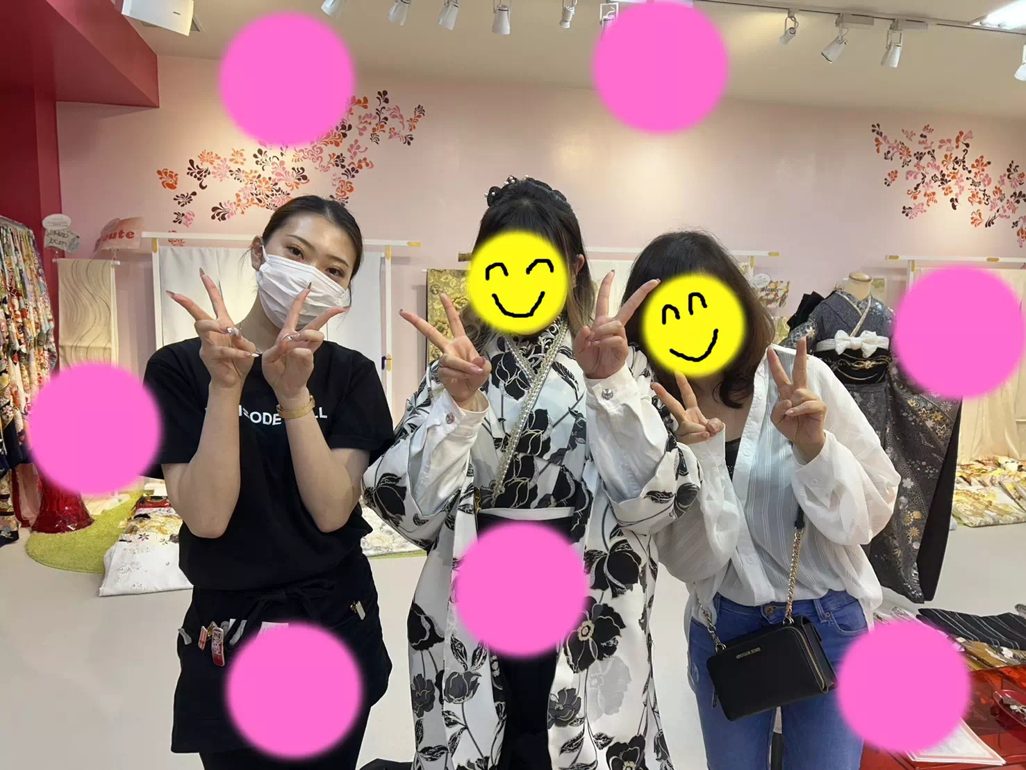 TAKAZEN神戸店　前撮り撮影会　イマドキ　カワイイ　コディネート　振袖　レンタル　袴　