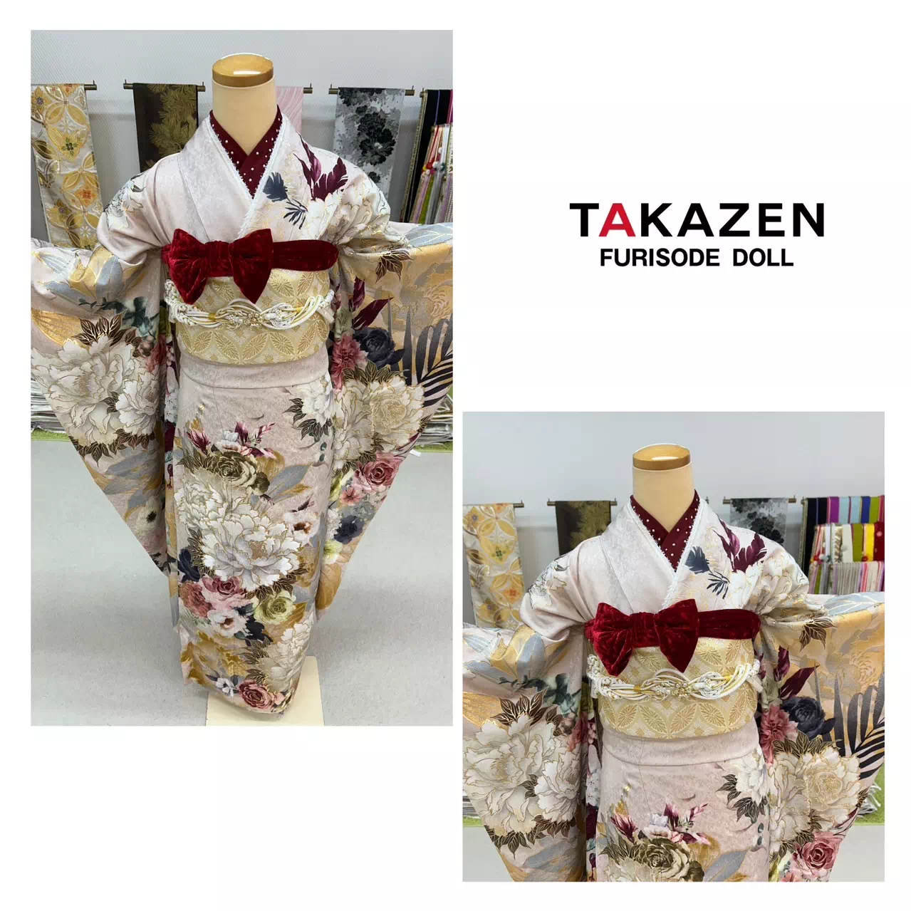 TAKAZEN神戸店　前撮り撮影会　イマドキ　カワイイ　コディネート　振袖　レンタル　袴　