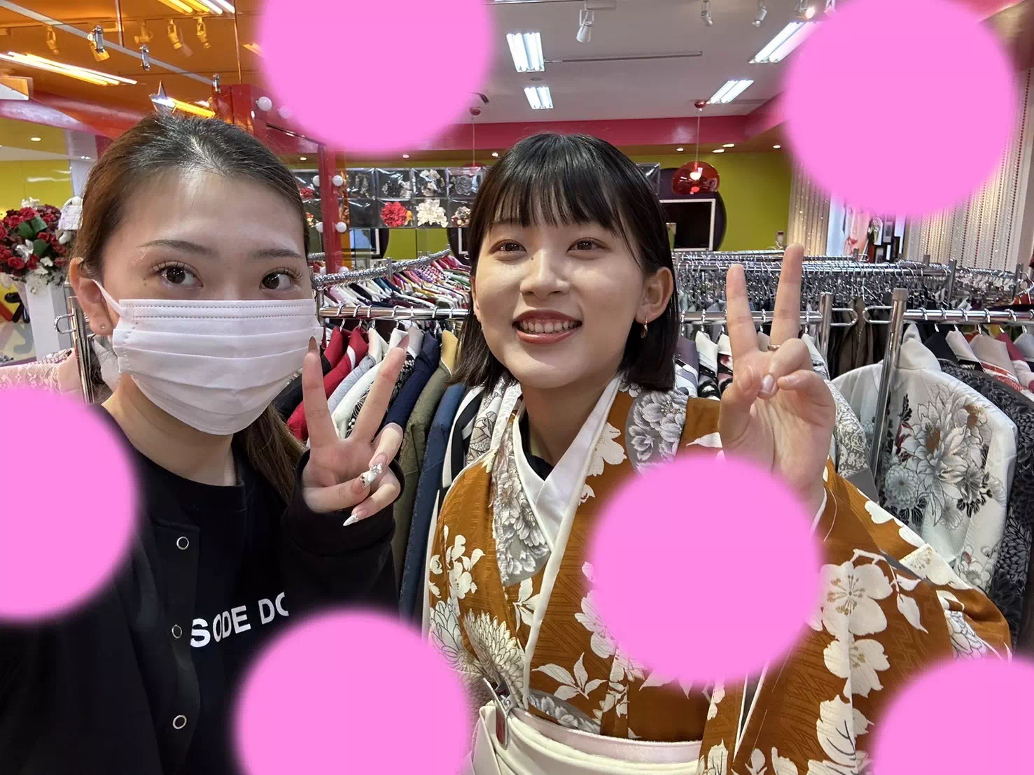 TAKAZEN神戸店　前撮り撮影会　イマドキ　カワイイ　コディネート　振袖　レンタル　袴　