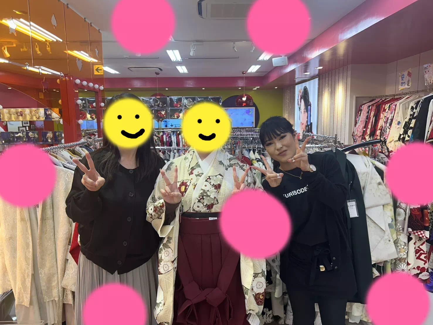 TAKAZEN神戸店　前撮り撮影会　イマドキ　カワイイ　コディネート　振袖　レンタル　袴　