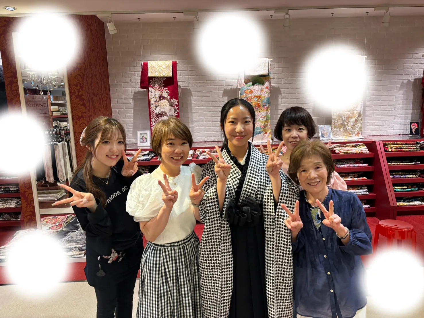 卒業式　袴レンタル　千鳥柄