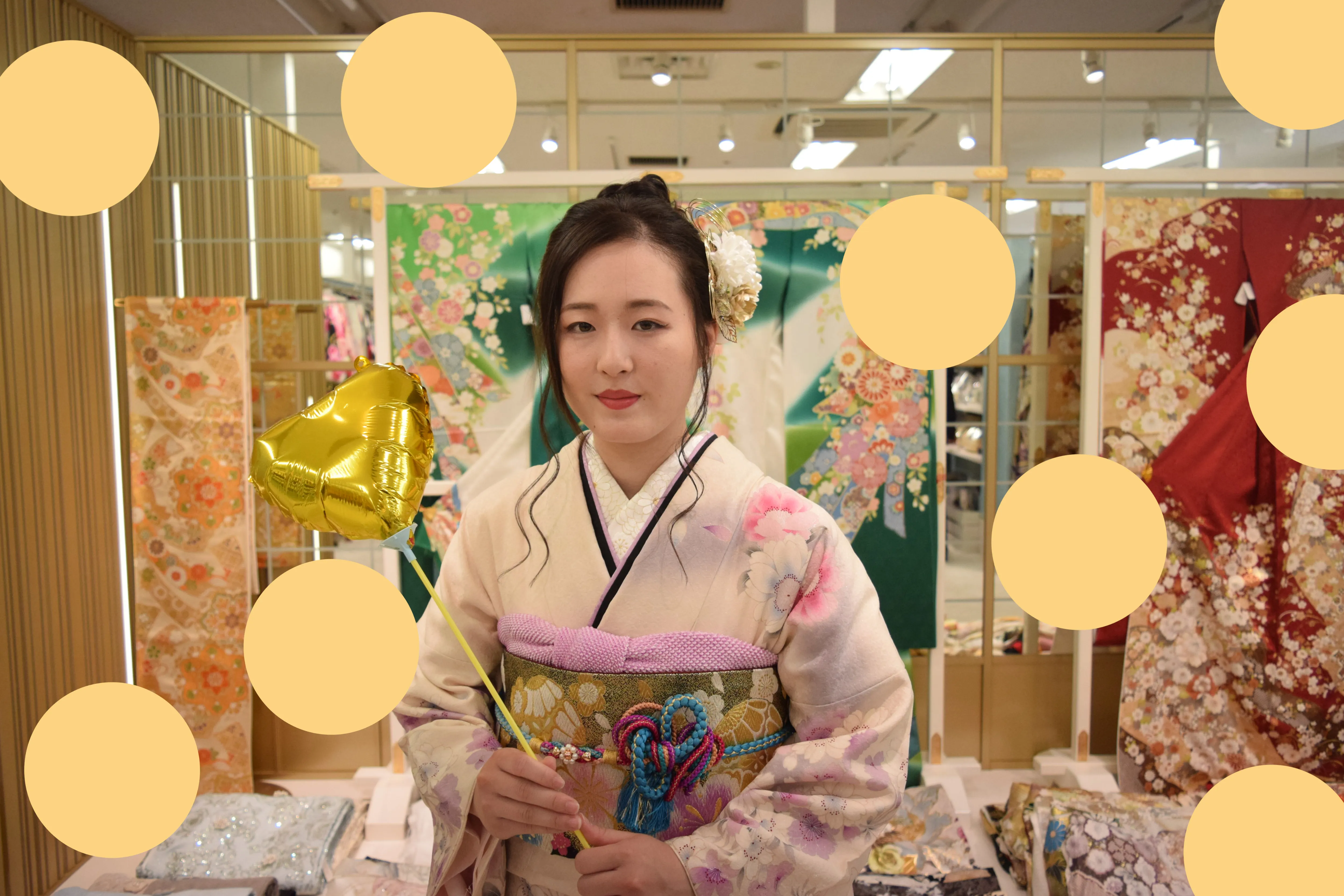 前撮り　振袖　撮影会　安カワ　紫　古典　