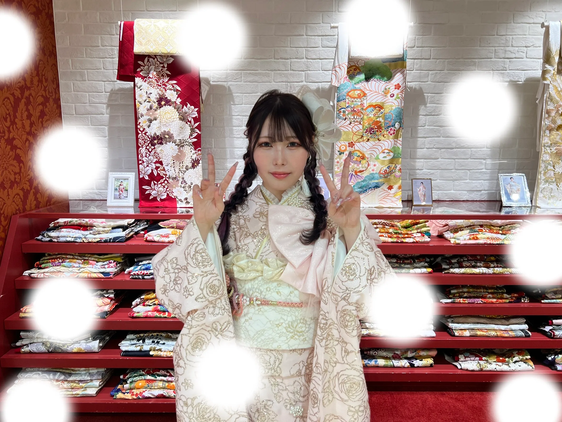 成人式　前撮り　梅田　袴　くすみカラー　かわいい　イマドキ　淡色　ヴィキラキラ　ピンク　タカゼン　撮影