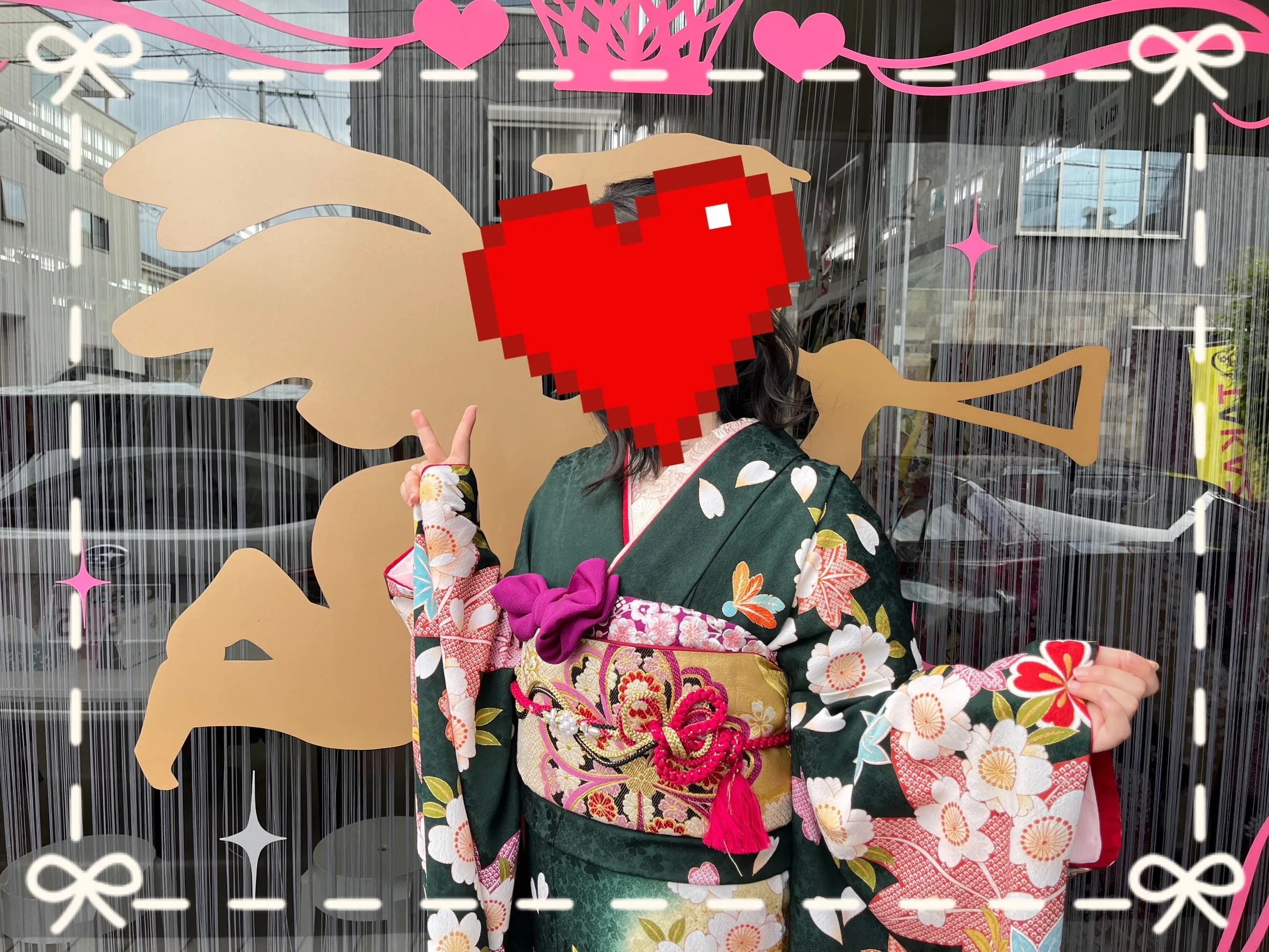 振袖　レンタル　奈良　前撮り　正統派古典　緑/グリーン　大人っぽい　豪華　