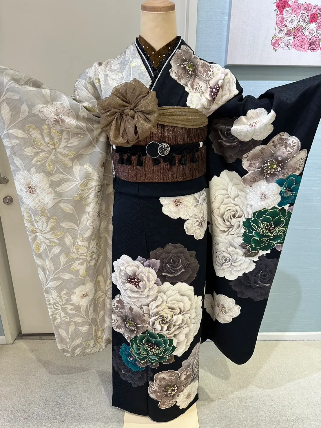 成人式　振袖レンタル　成人式振袖　TAKAZEN　シックな色味