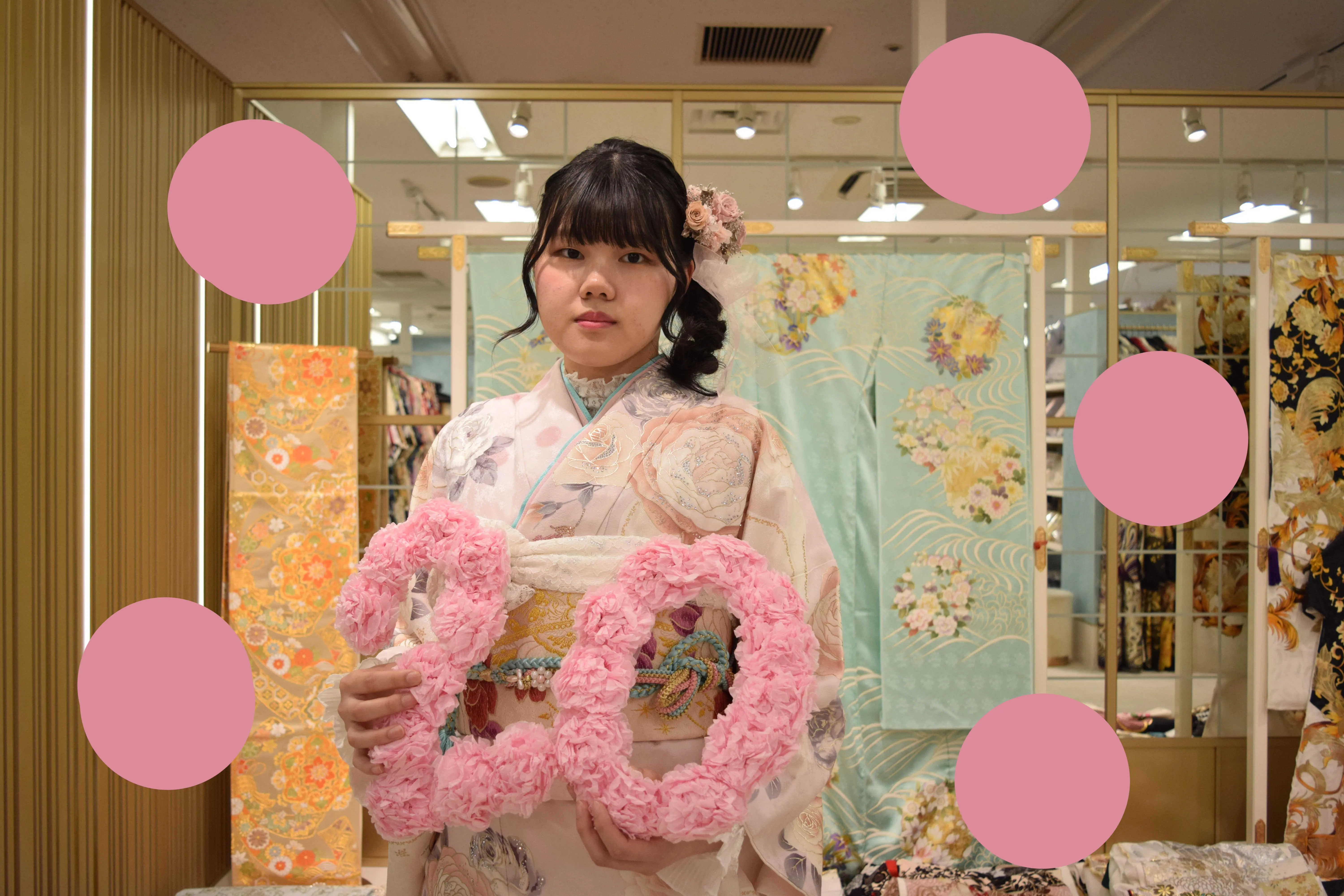 振袖レンタル　成人式　かわいい振袖　ヘップバーン　なんば　心斎橋　天王寺