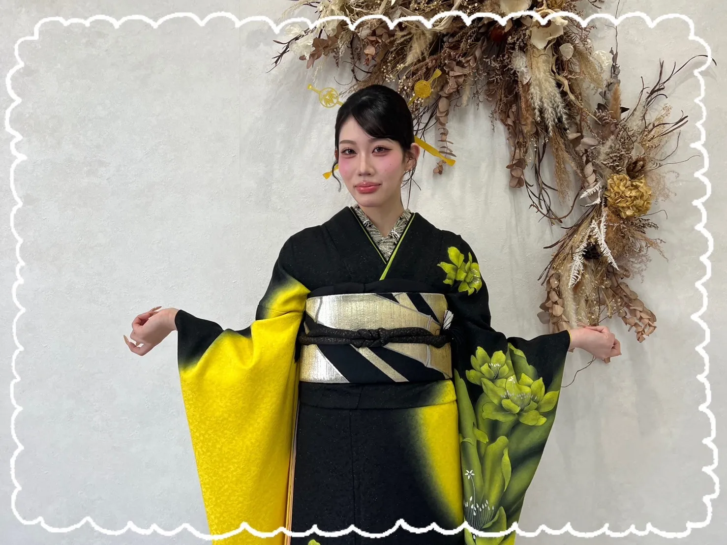 振袖　レンタル　前撮り　撮影会　可愛い　おしゃれ　かっこいい　イマドキ　くすみ