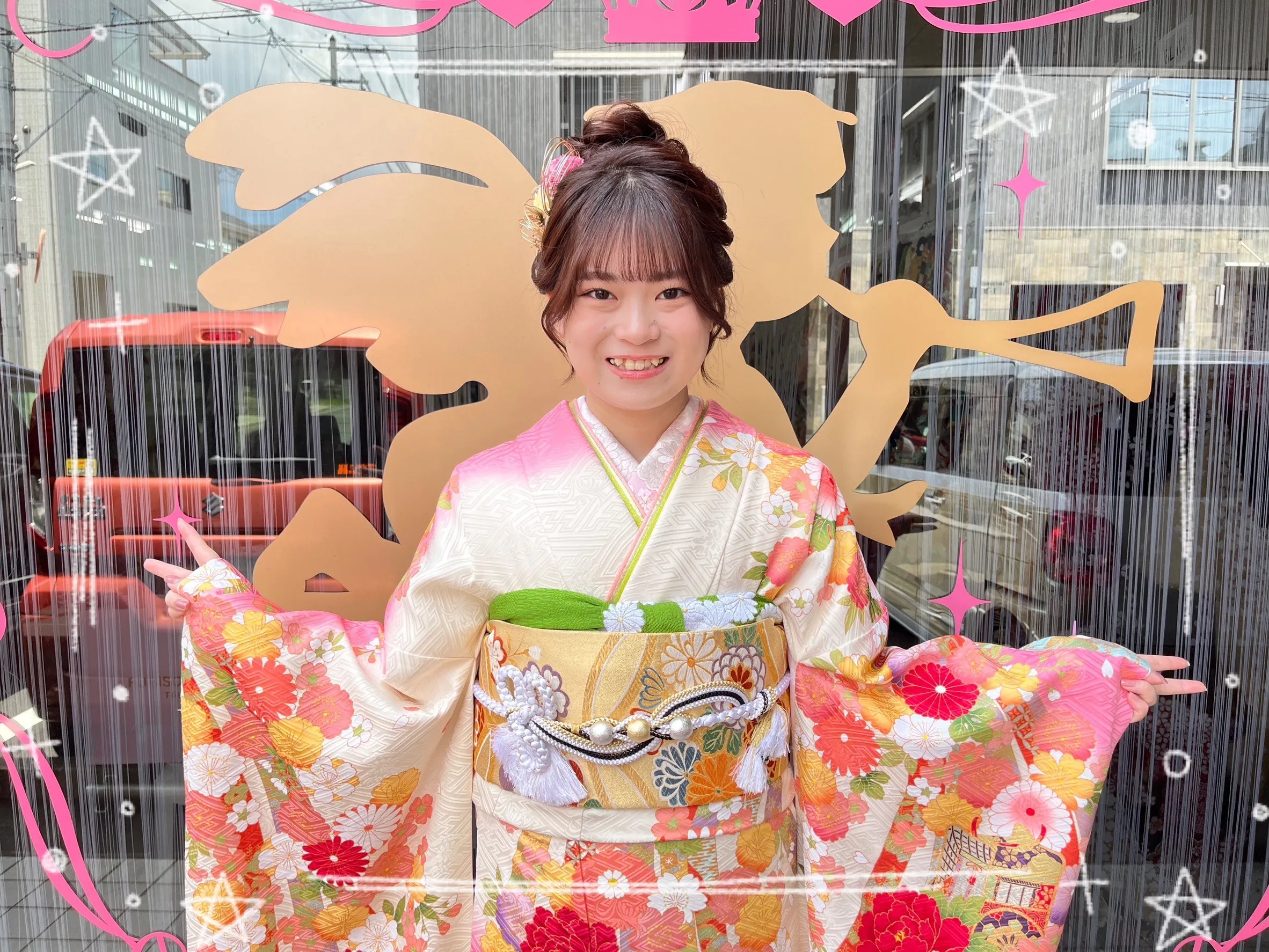 振袖レンタル　奈良　成人式　振袖　前撮り撮影会　かわいい　おしゃれ　ヘアスタイル