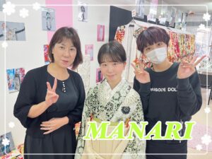 袴　レンタル　奈良　JAPANSTYLE×中村里砂ブランド袴　くすみカラー古典　白/くすみグリーン　菊柄　綺麗　エレガント