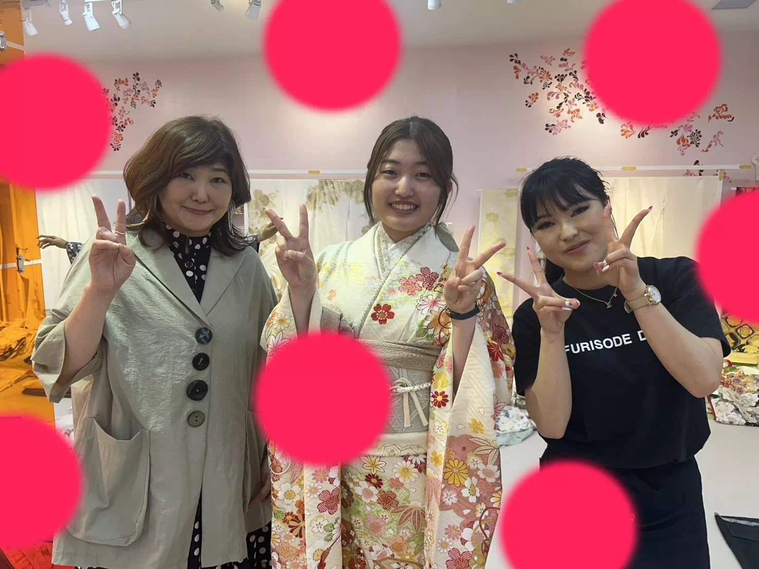 TAKAZEN神戸店　前撮り撮影会　イマドキ　カワイイ　コディネート　振袖　レンタル　袴　