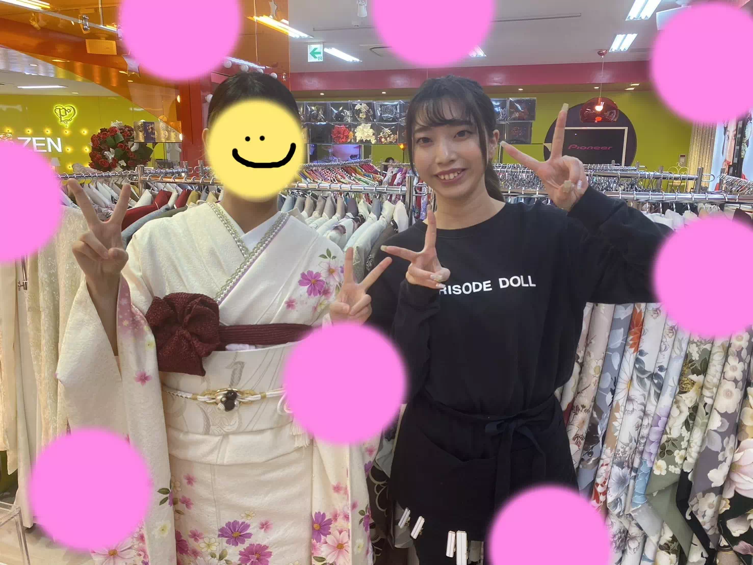 TAKAZEN神戸店　前撮り撮影会　イマドキ　カワイイ　コディネート　振袖　レンタル　袴　