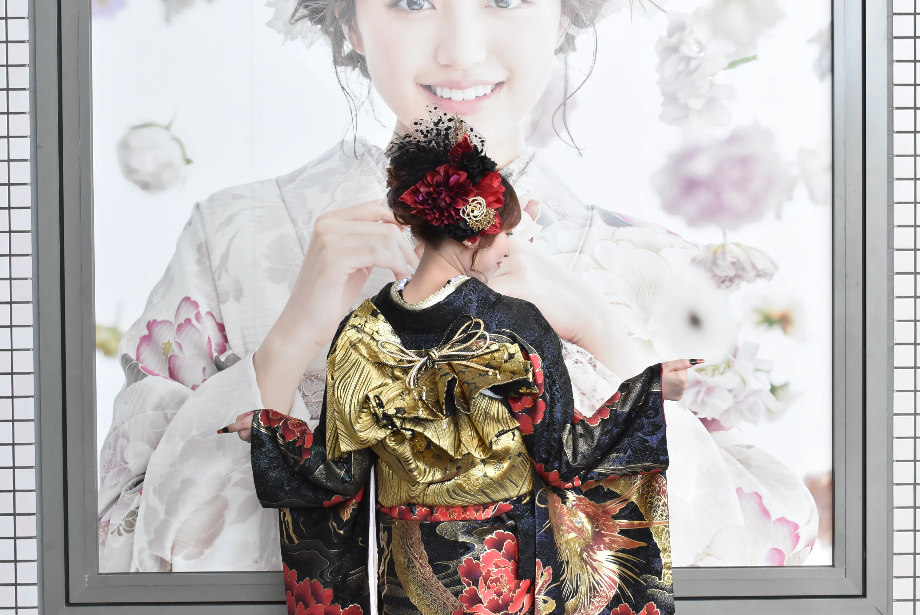 前撮り撮影会　黒　赤　ジャパンモード　龍　かっこいい