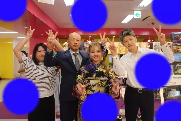 TAKAZEN神戸店　前撮り撮影会　イマドキ　カワイイ　コディネート　振袖　レンタル　　龍　ジャパンモード　紫