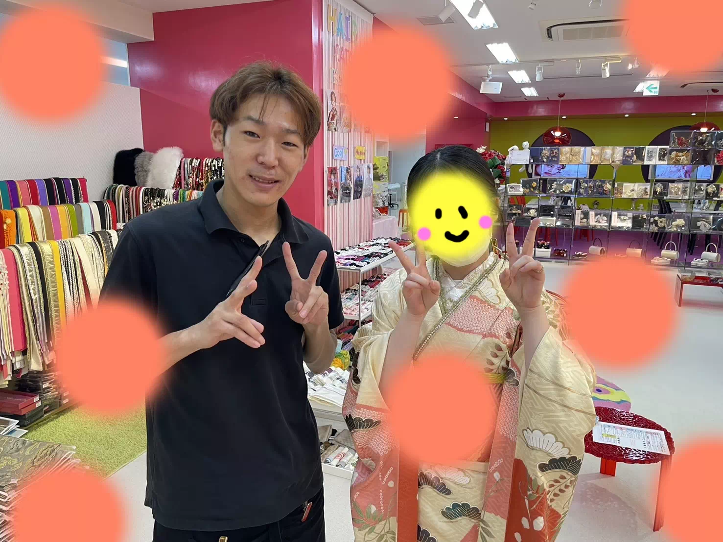 成人式　振袖レンタルTAKAZEN神戸店　前撮り撮影会　イマドキ　カワイイ　ママ振り　持ち込みショット