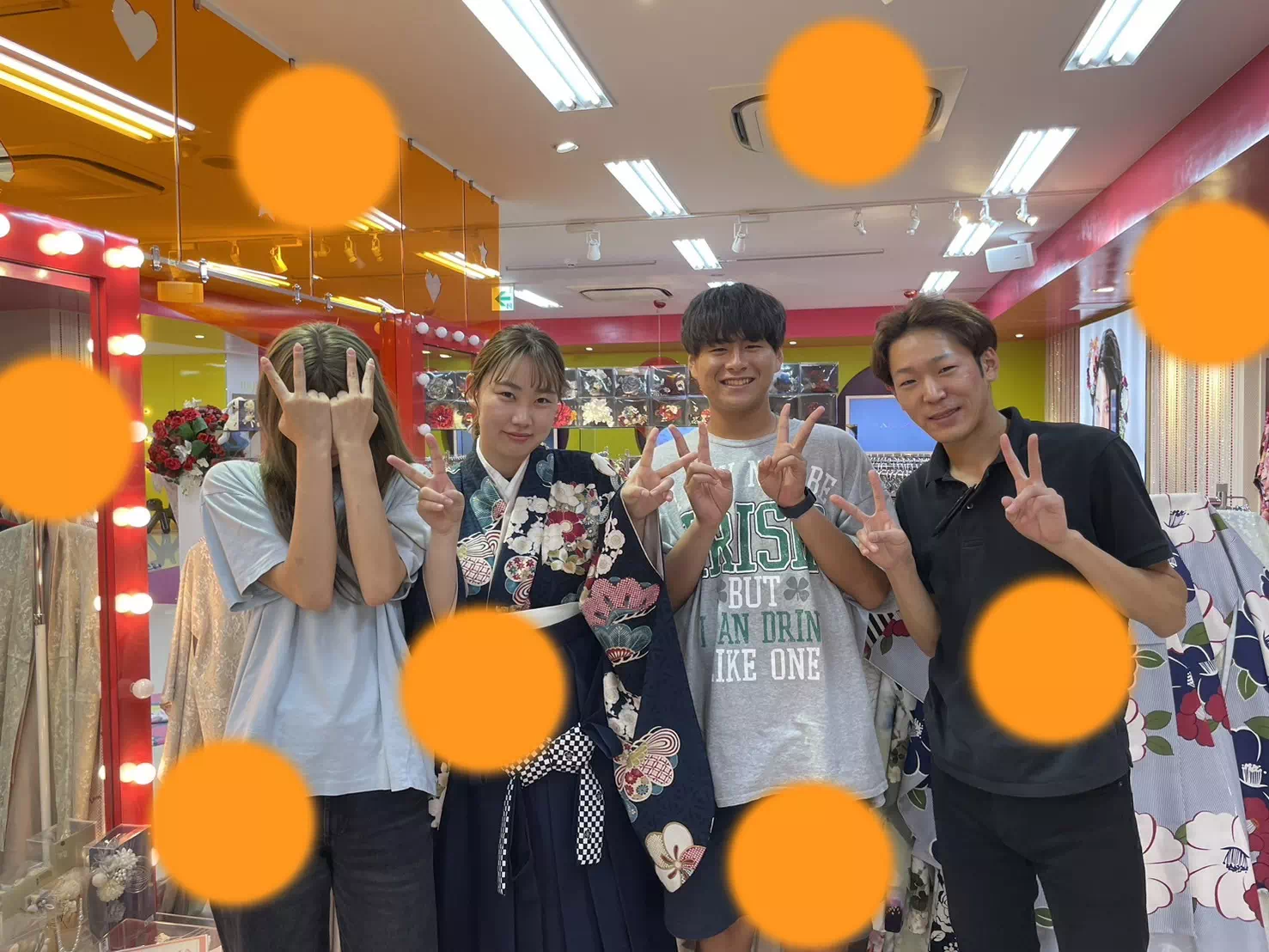 TAKAZEN神戸店　前撮り撮影会　イマドキ　カワイイ　コディネート　振袖　レンタル　袴　