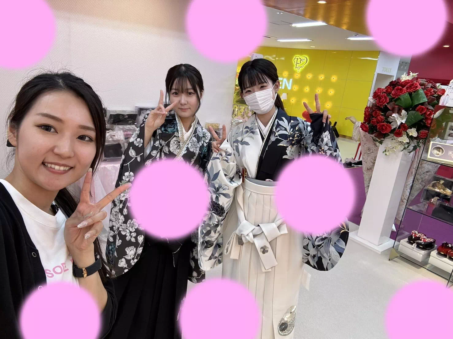 卒業式　袴　レンタル　TAKAZEN神戸店　前撮り撮影会　イマドキ　カワイイ　コディネート　