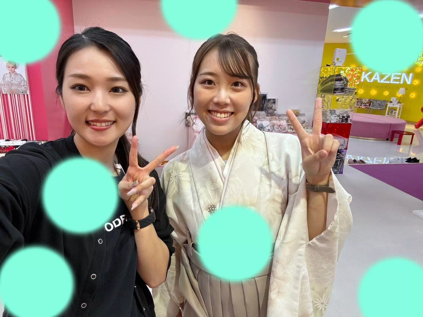 TAKAZEN神戸店　前撮り撮影会　イマドキ　カワイイ　コディネート　振袖　レンタル　袴　
