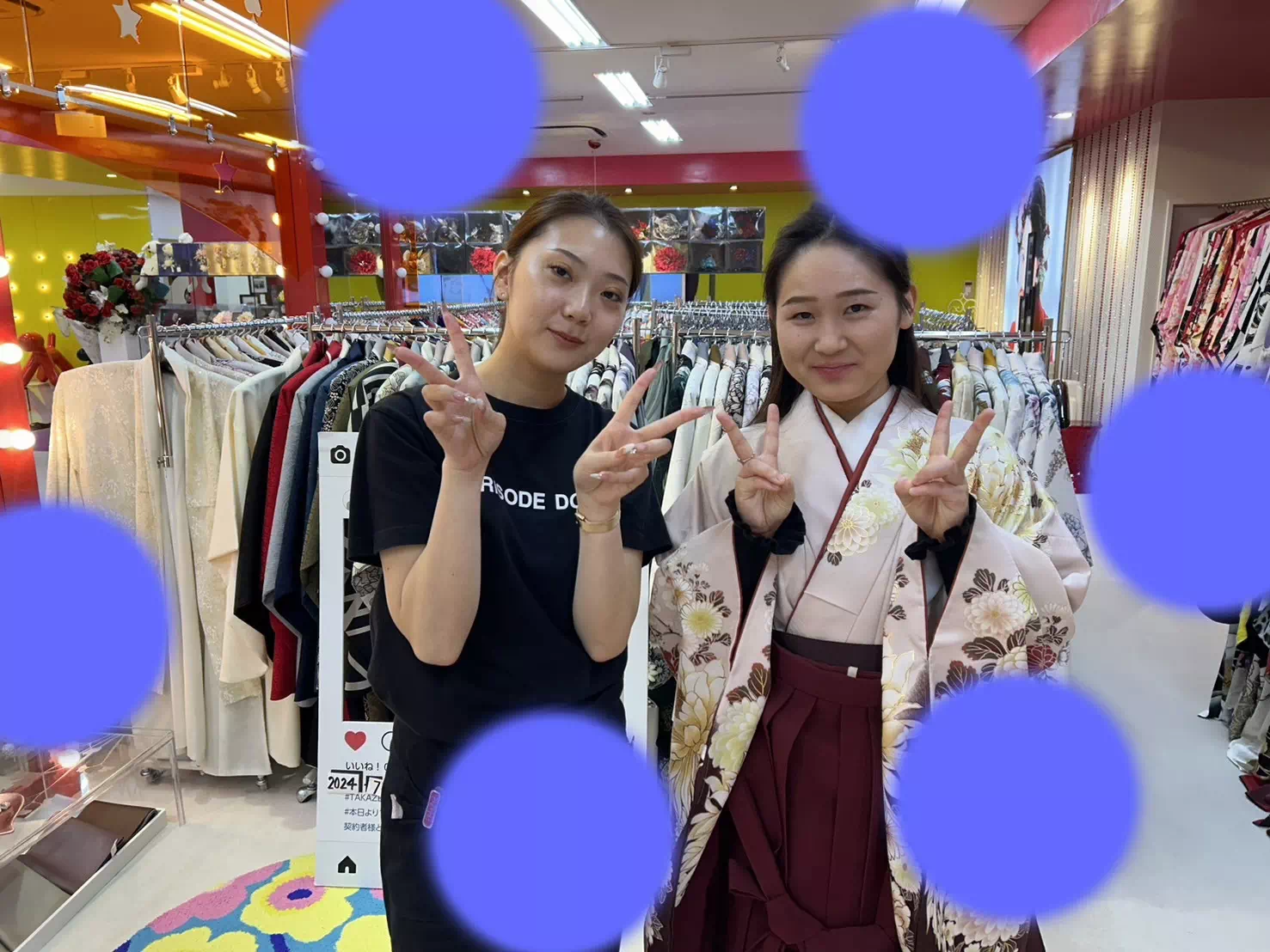 TAKAZEN神戸店　前撮り撮影会　イマドキ　カワイイ　コディネート　振袖　レンタル　袴　