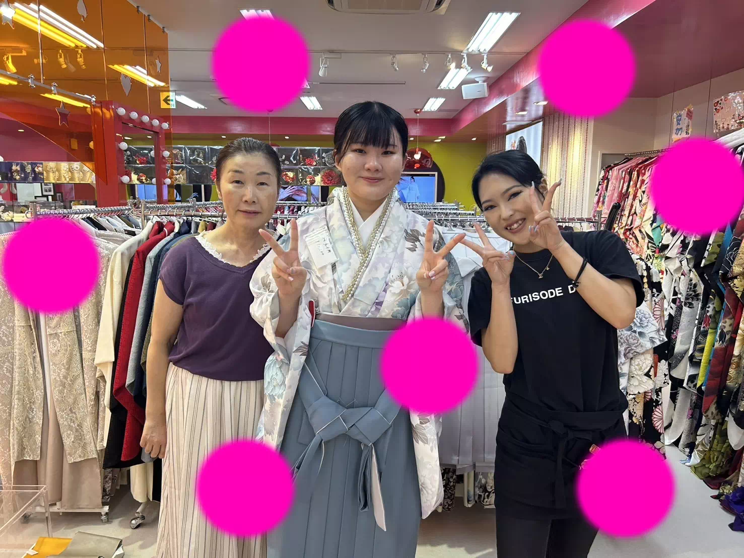 TAKAZEN神戸店　前撮り撮影会　イマドキ　カワイイ　コディネート　振袖　レンタル　袴　